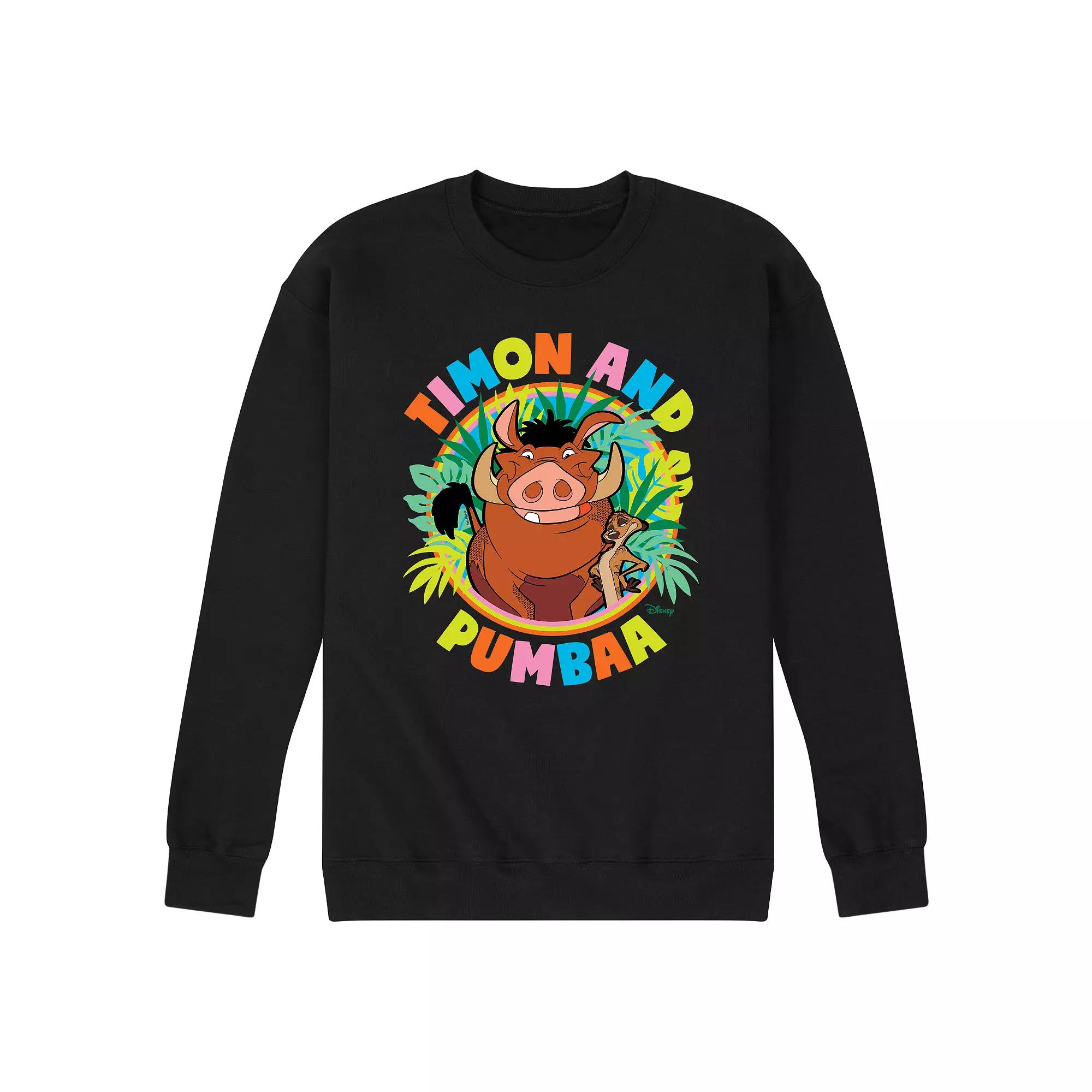 Disney's The Lion King Timon & Pumbaa Men's Fleece Sweatshirt,  Product Image