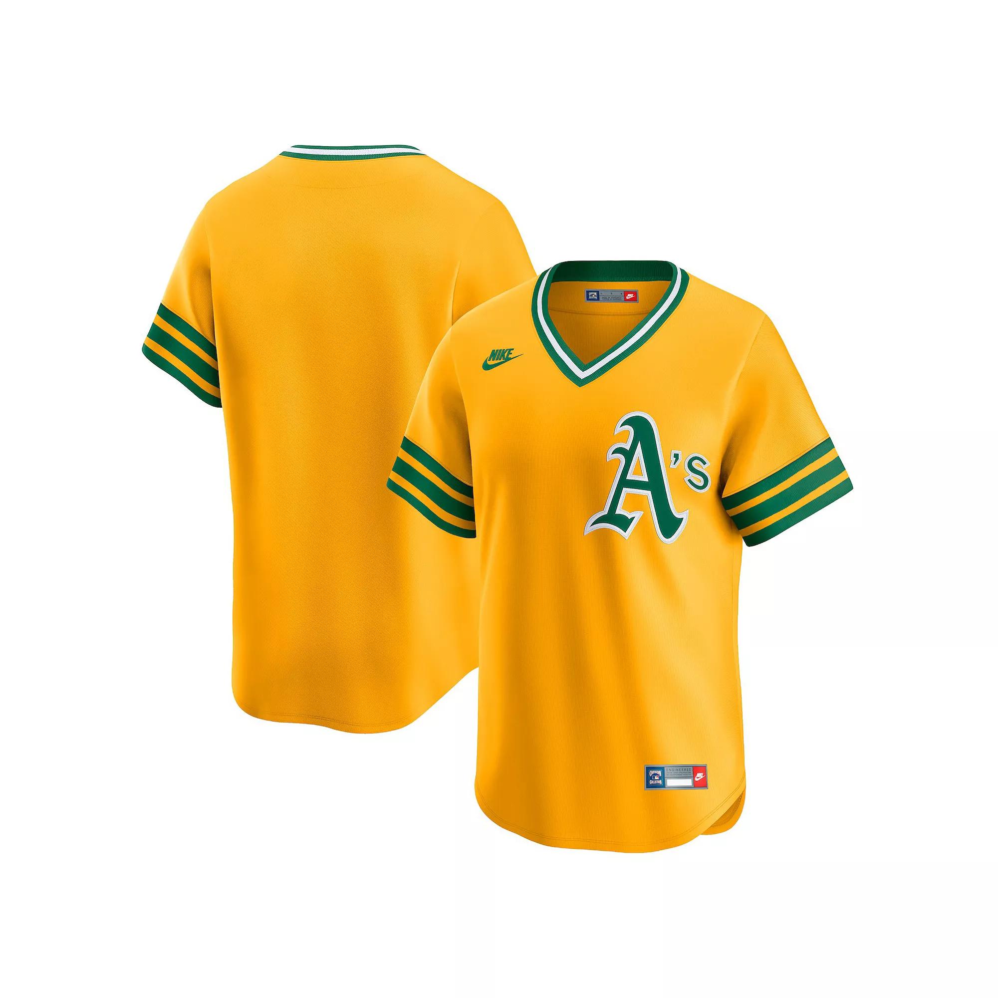 Men's Nike Gold Oakland Athletics Cooperstown Collection Limited Jersey,  Product Image