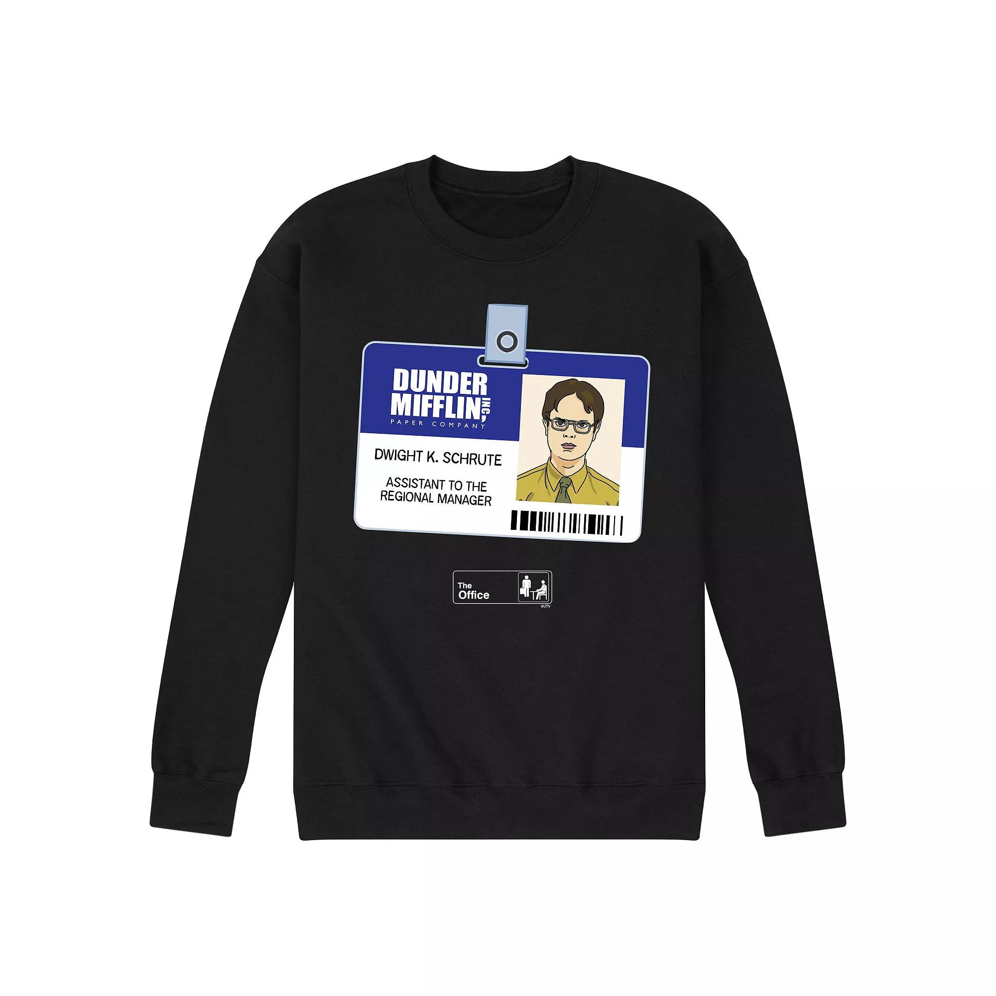Men's The Office Dwight Schrute Badge Sweatshirt,  Product Image