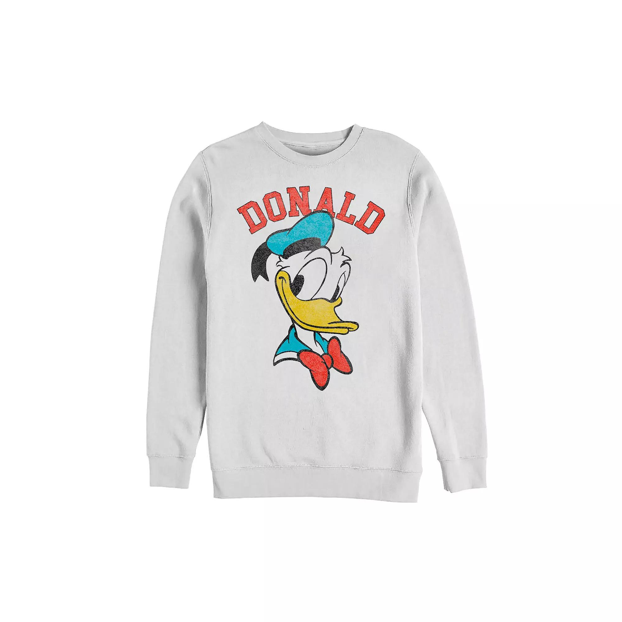 Men's Disney's Donald Duck Happy Big Face Sweatshirt,  Product Image