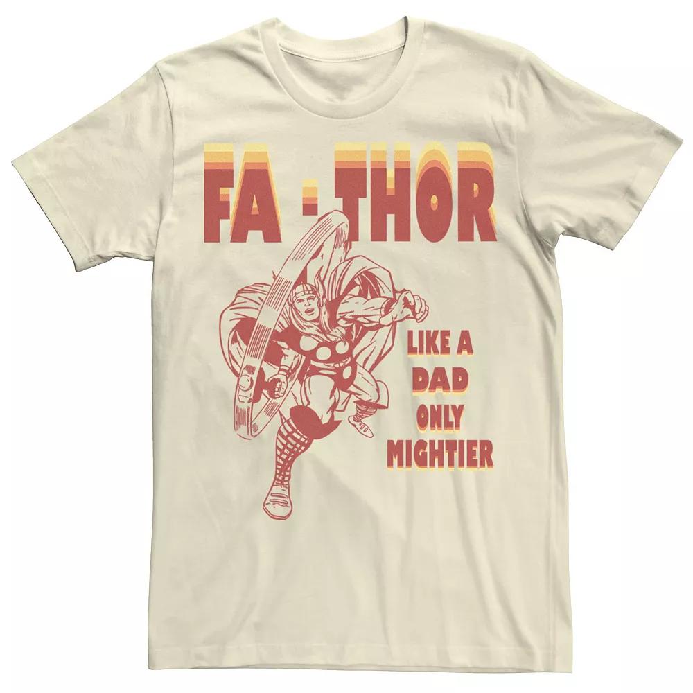 Men's Marvel Fa-Thor Like A Dad Only Mightier Retro Father's Day Graphic Tee,  Product Image
