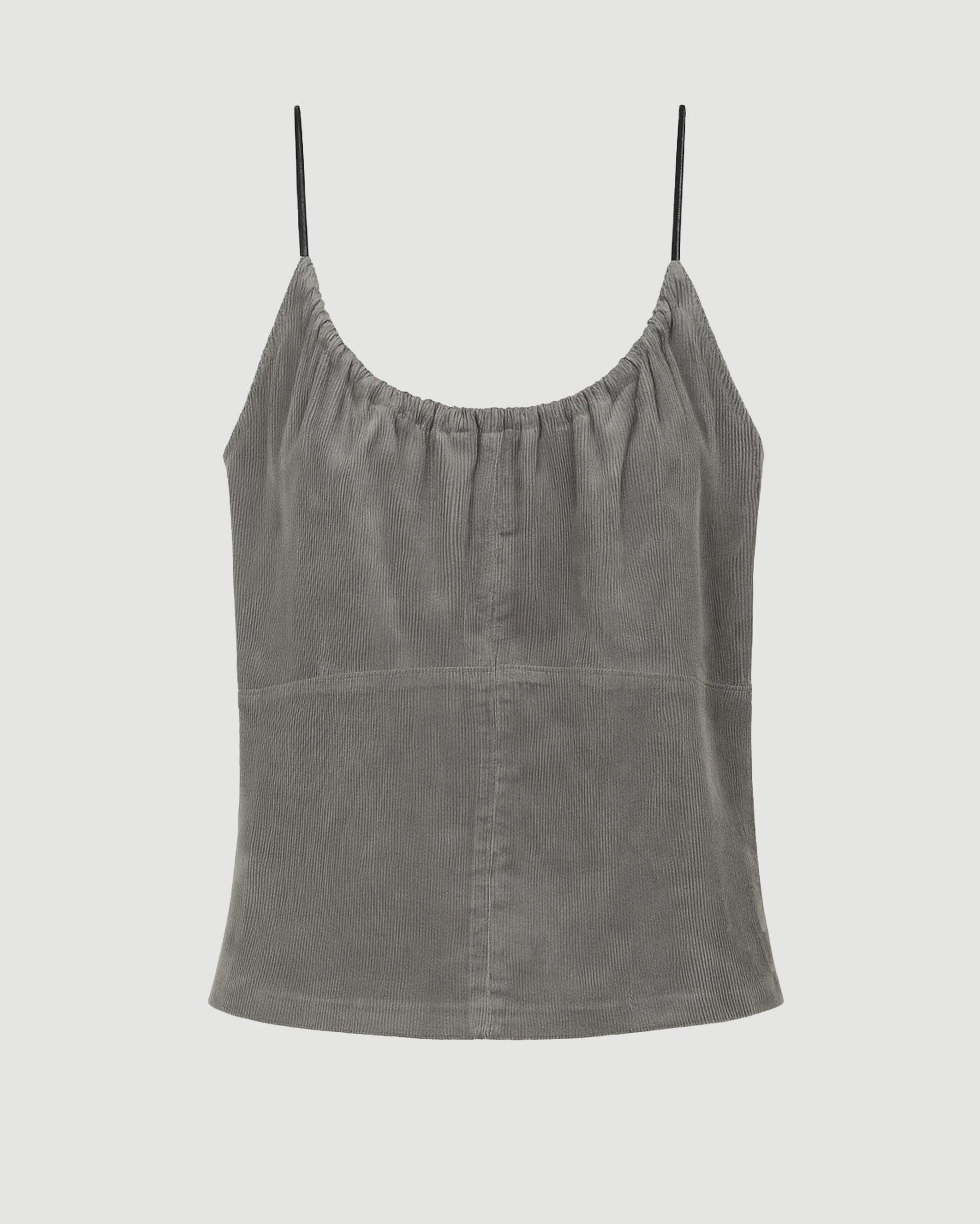 Nefferti Corduroy Ruched Cami Product Image