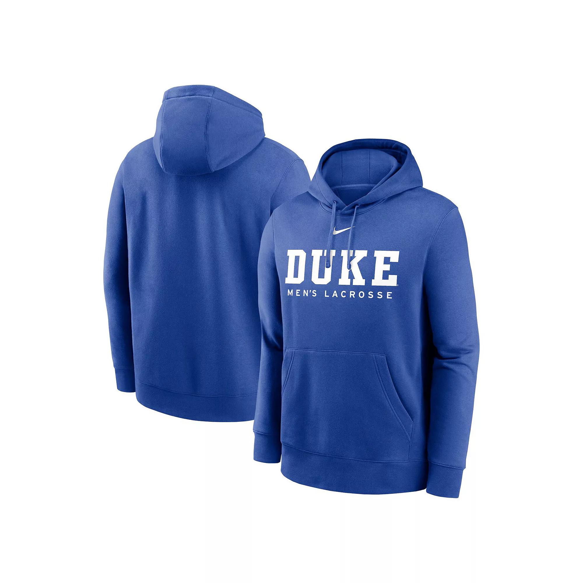 Men's Nike Royal Duke Blue Devils Lacrosse Stacked Fleece Pullover Hoodie, Size: 2XL Product Image