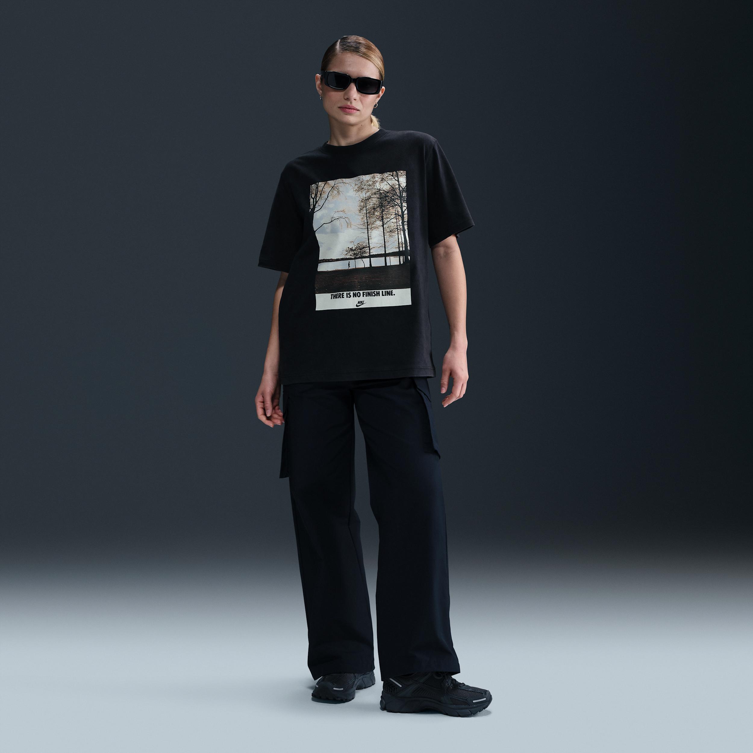 Nike Womens Sportswear Short-Sleeve Run Photo Graphic T-Shirt Product Image