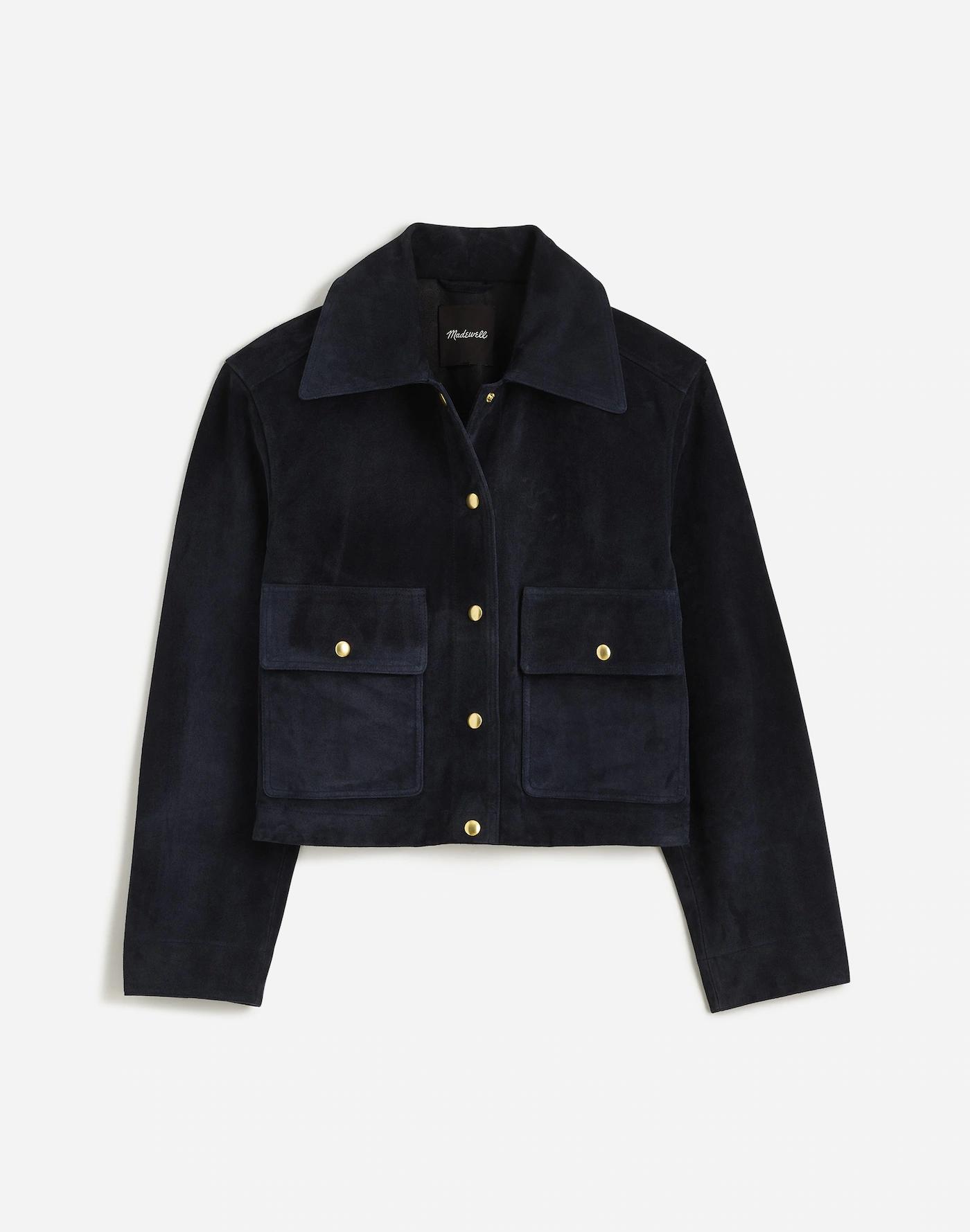 Crop Chore Jacket in Suede Product Image