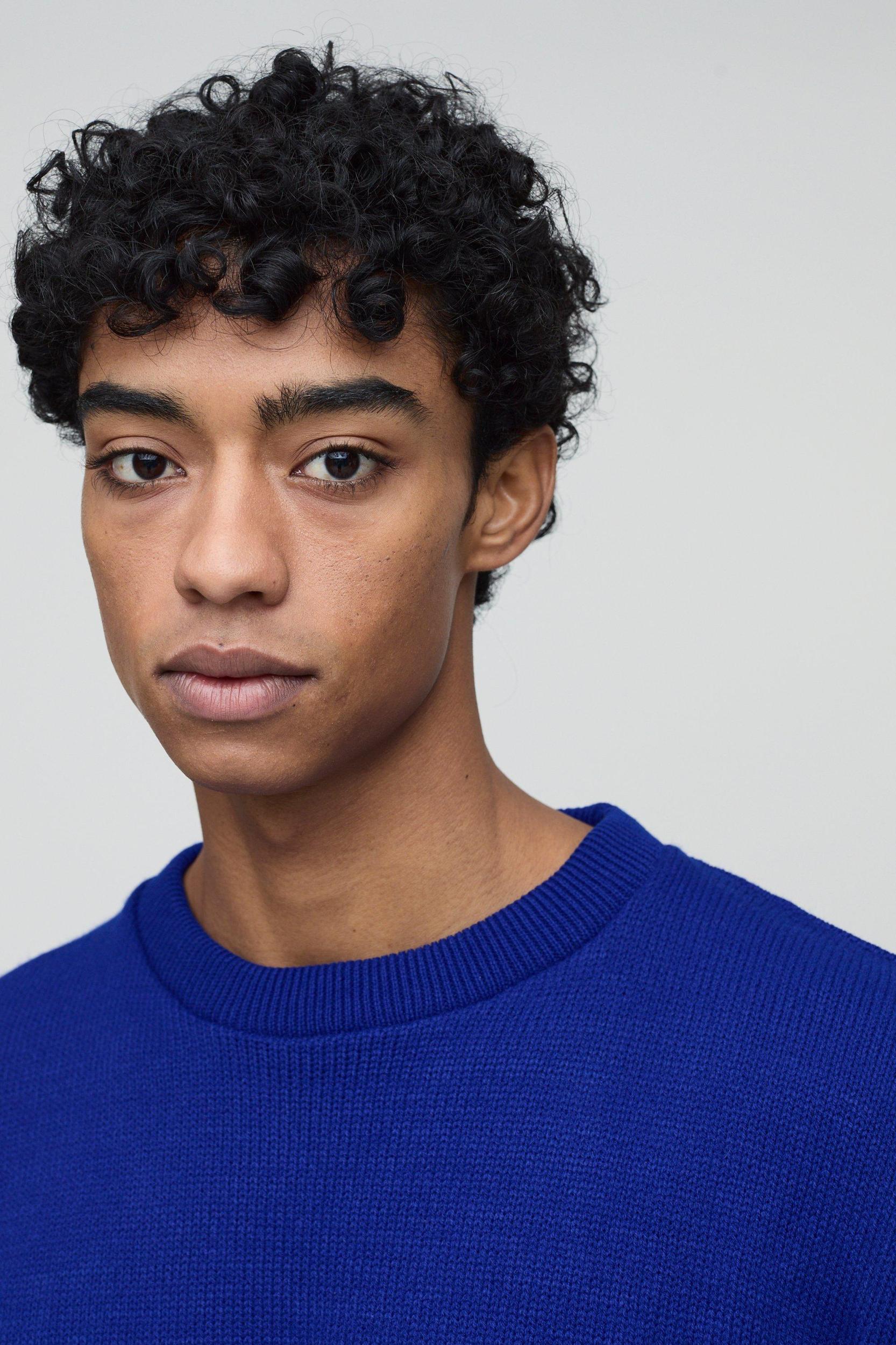 Regular Fit Ribbed Panel Elbow Patch Crew Knitted Sweater | boohooMAN USA Product Image