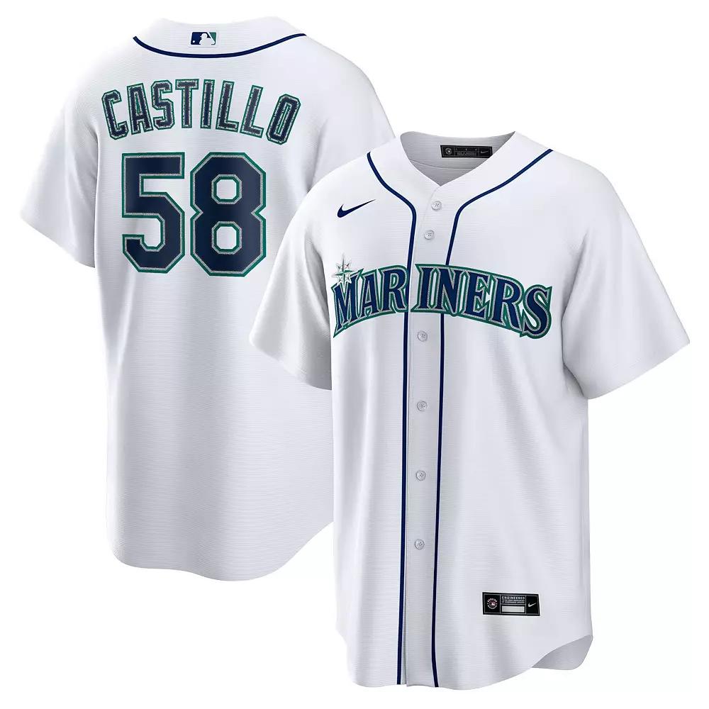 Men's Nike Luis Castillo White Seattle Mariners Home Replica Jersey,  Product Image