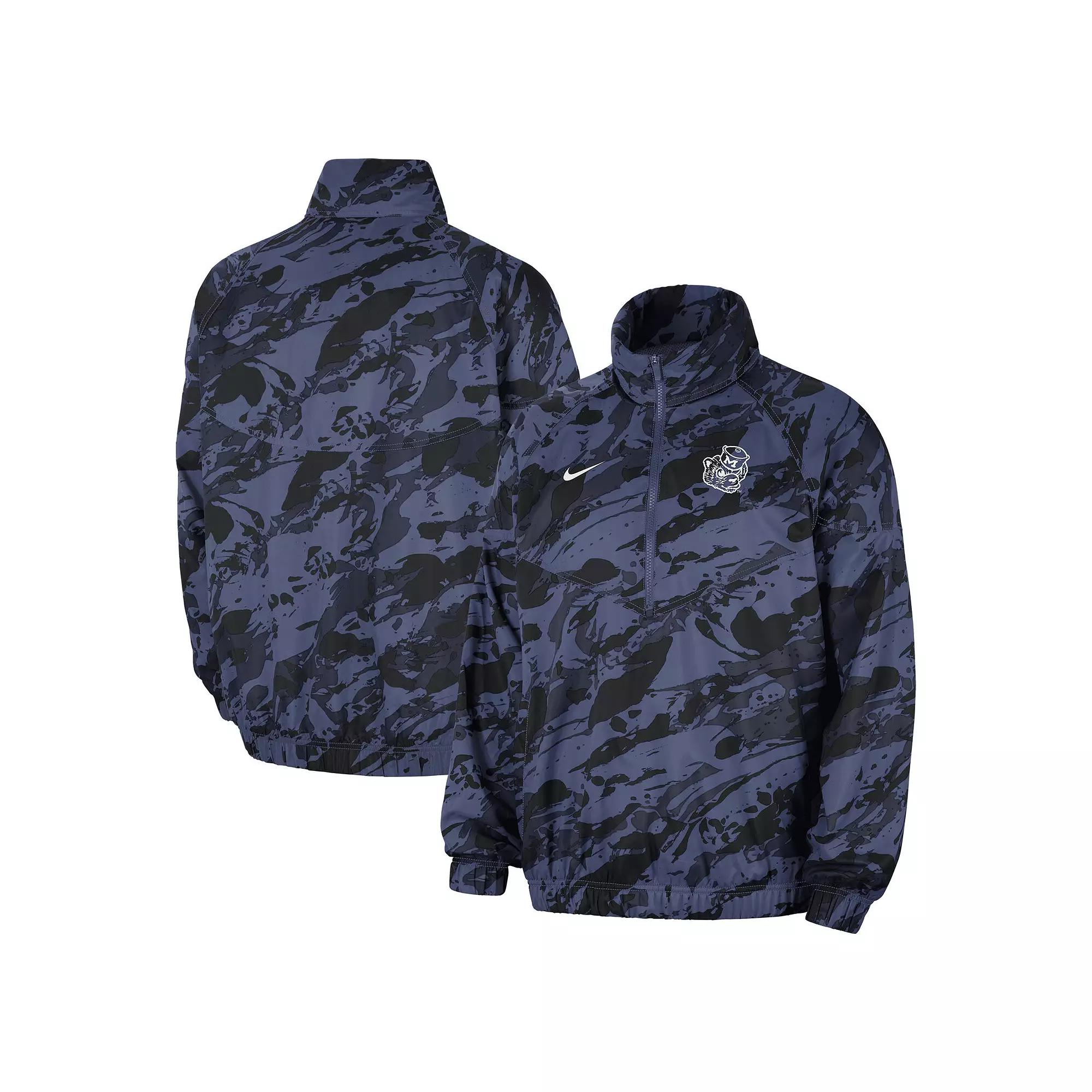 Men's Nike Navy Michigan Wolverines Anorak Half-Zip Jacket, Size: Medium, Blue Product Image