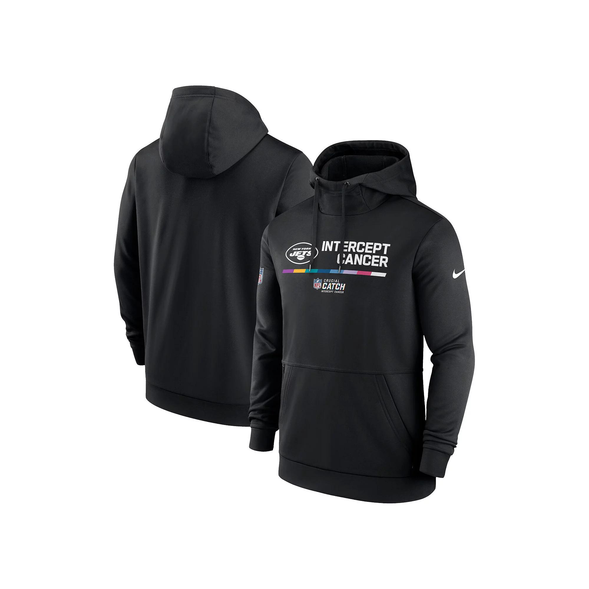 Mens Nike New York Jets NFL Crucial Catch Therma Performance Pullover Hoodie Product Image