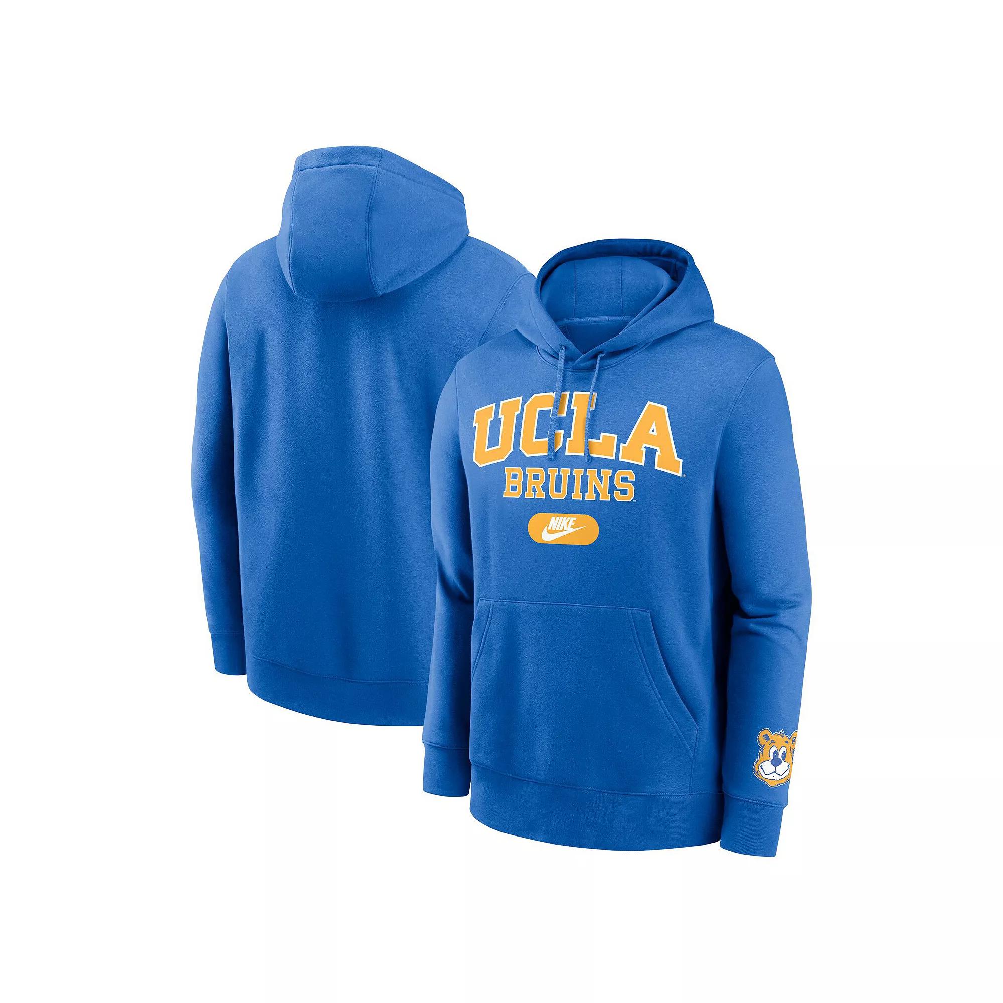 Men's Nike Light Blue UCLA Bruins Legacy Foundational Two-Hit Club Performance Pullover Hoodie,  Product Image