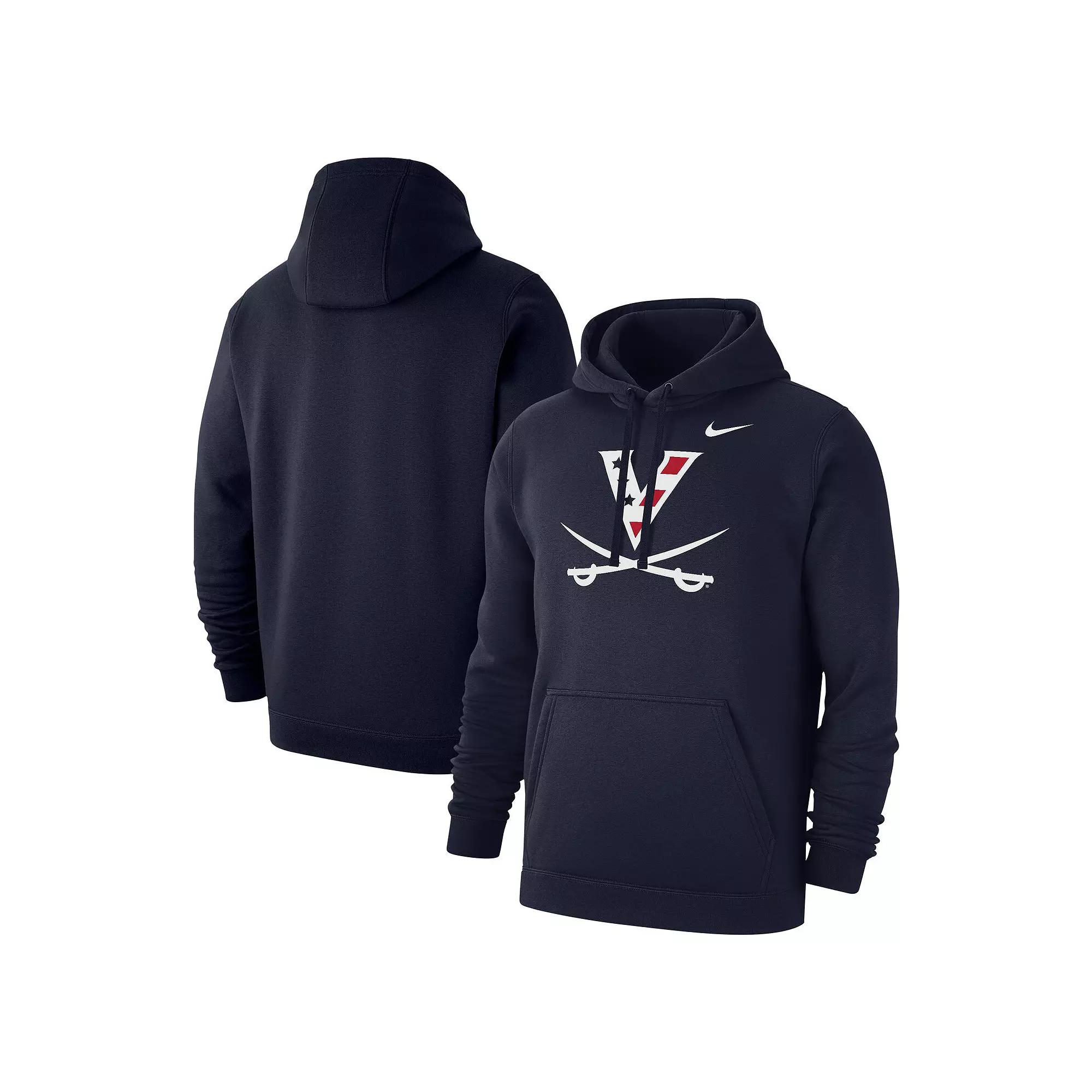 Men's Nike Navy Virginia Cavaliers Wahoos Primary Club Fleece Pullover Hoodie,  Product Image