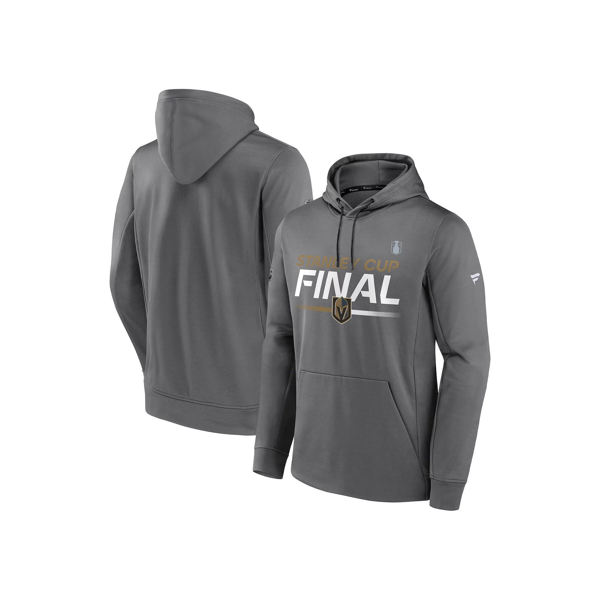 Men's Fanatics Branded Gray Vegas Golden Knights 2023 Stanley Cup Final Authentic Pro Pullover Hoodie,  Product Image