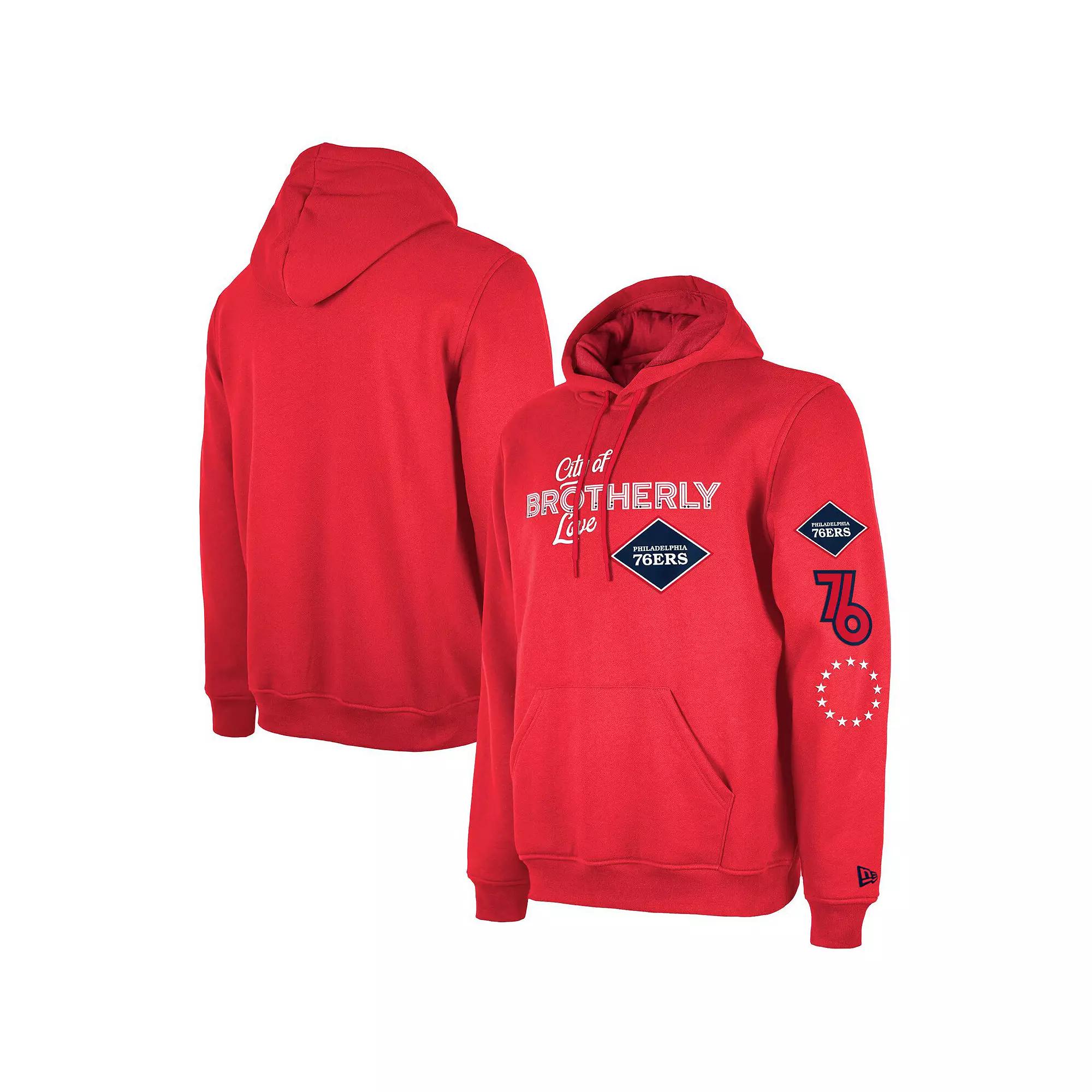 Men's New Era Red Philadelphia 76ers 2023/24 City Edition Big & Tall Pullover Hoodie, Size: 2XB, 76r Red Product Image