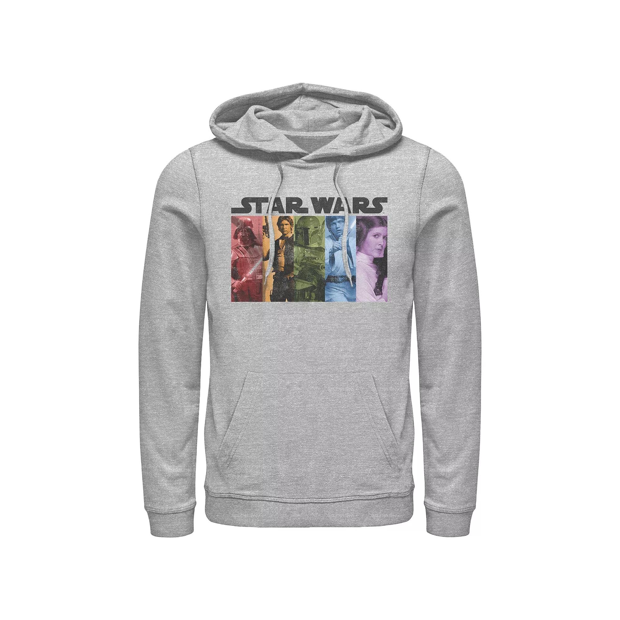 Men's Star Wars Characters Color Panel Graphic Hoodie,  Product Image