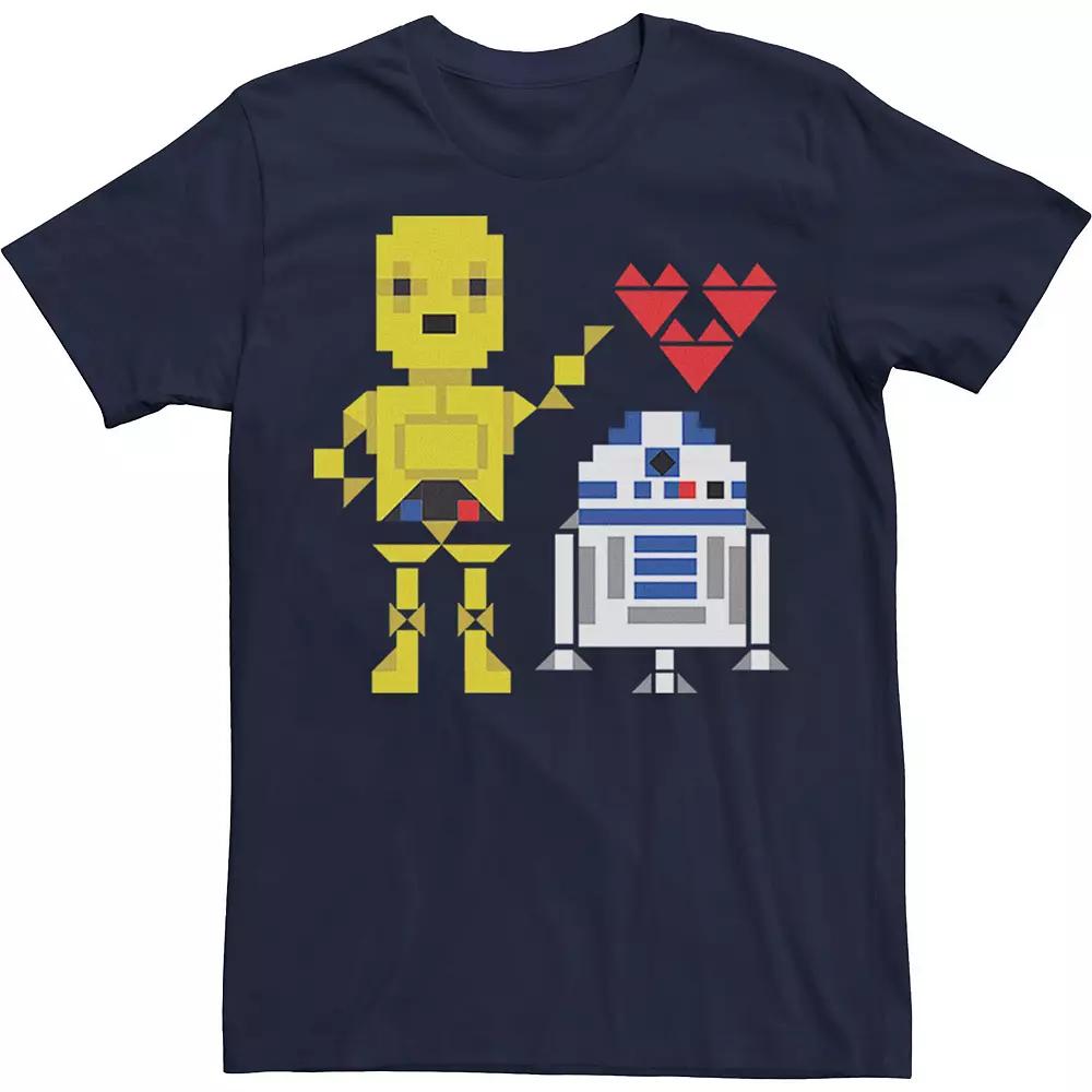 Men's Star Wars C-3PO R2-D2 Droid Love Valentine's Tee,  Product Image