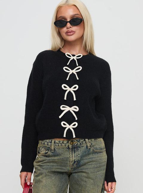 Rosalee Cardigan Black / White Product Image