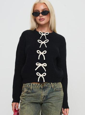 Rosalee Cardigan Black / White Product Image