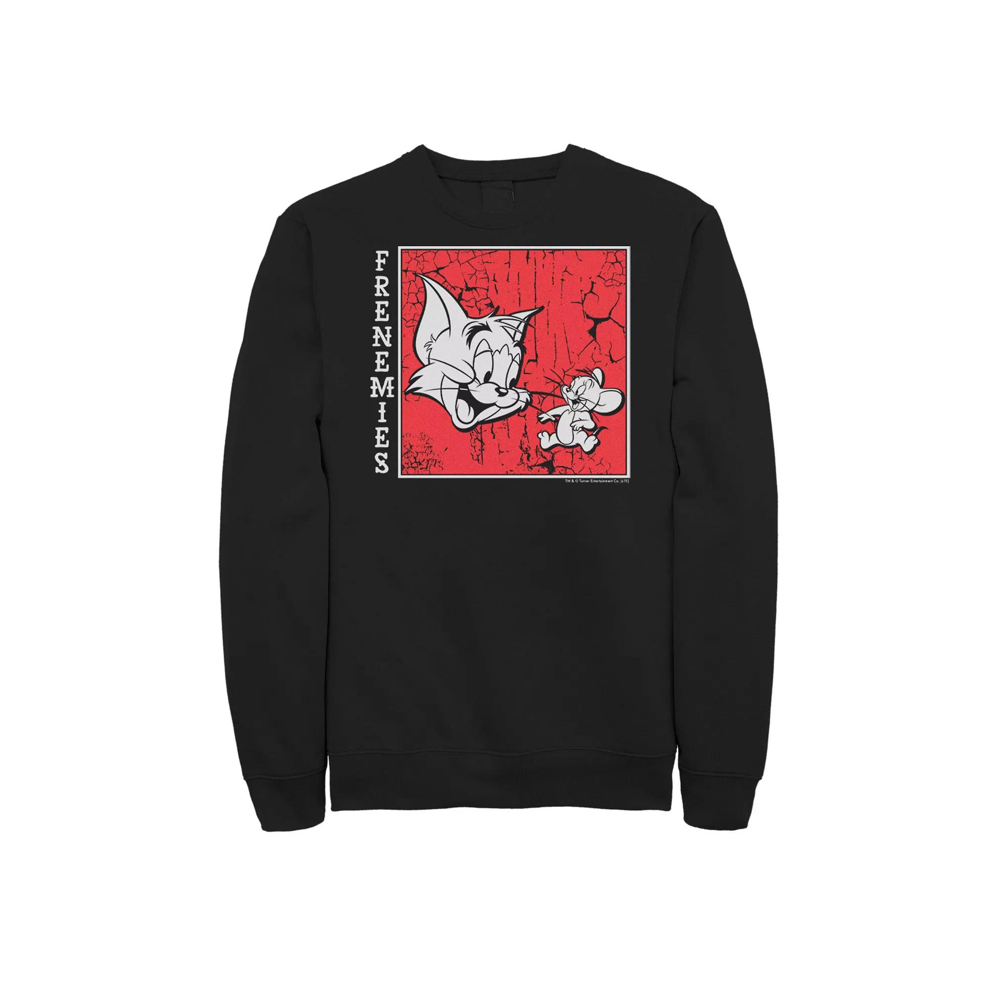 Big & Tall Tom and Jerry Frenemies Street Style Portrait Graphic Fleece, Men's,  Product Image