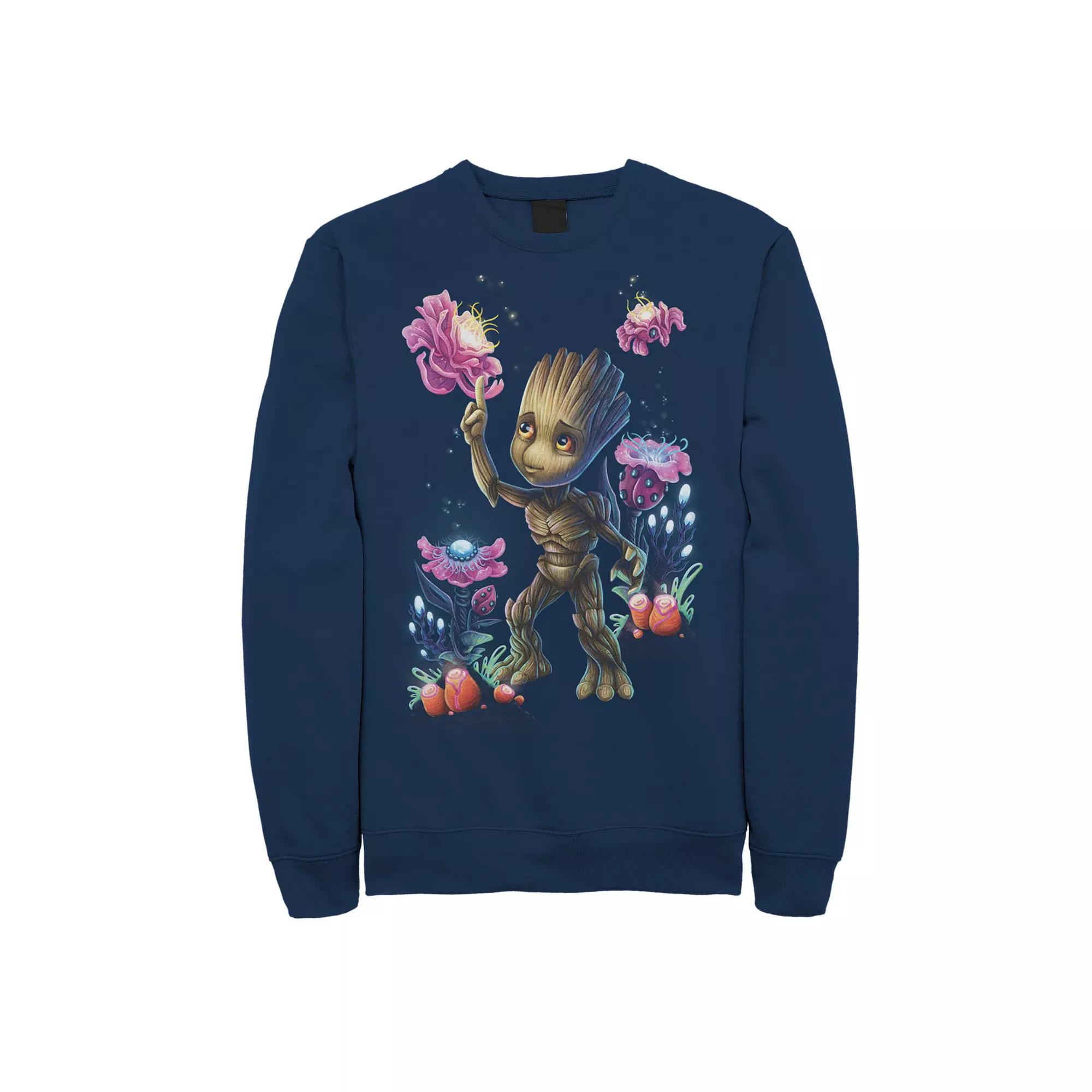 Men's Marvel Guardians Of The Galaxy Groot Plants Sweatshirt,  Product Image