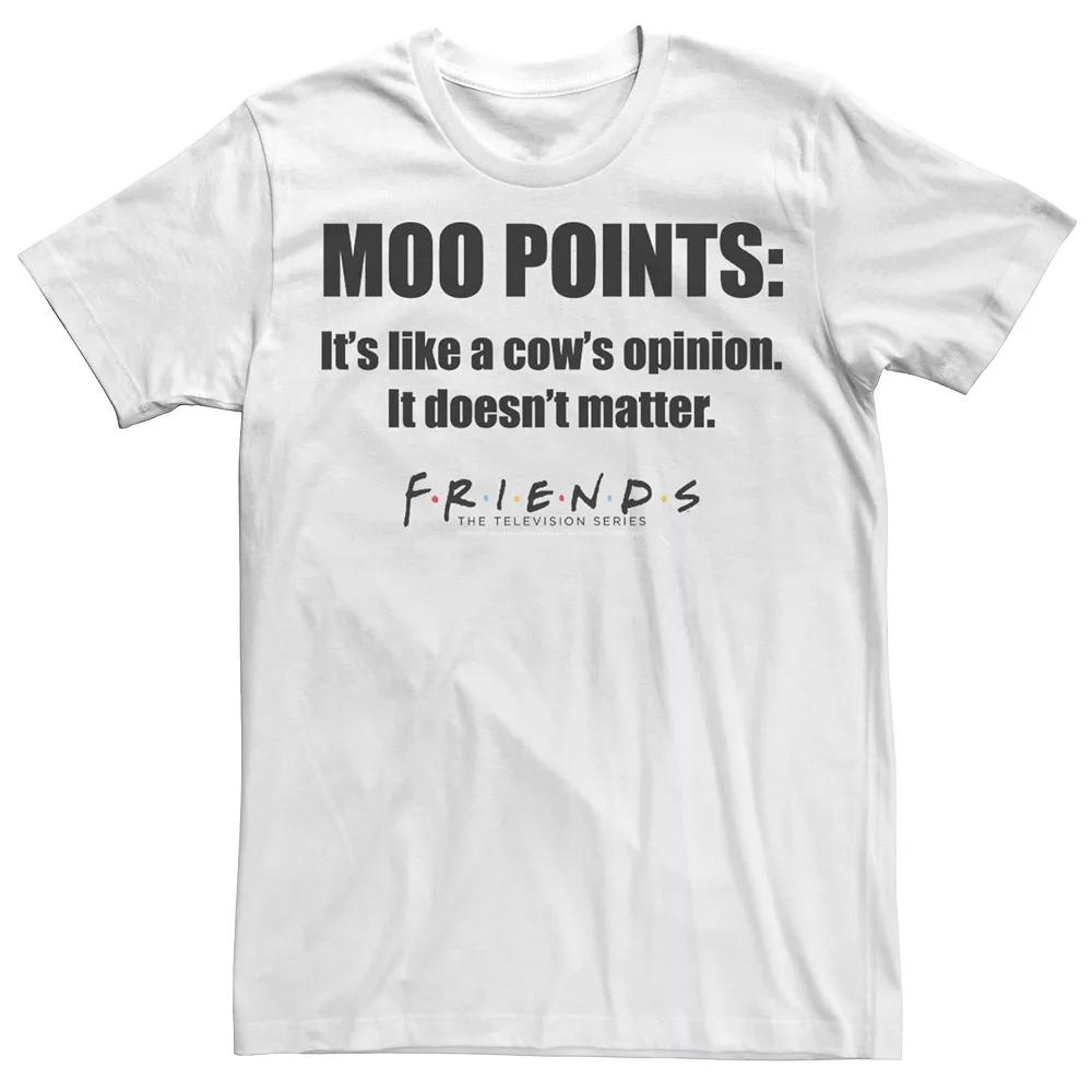 Men's Friends Moo Points It's Like A Cow's Opinion White Quote Tee,  Product Image