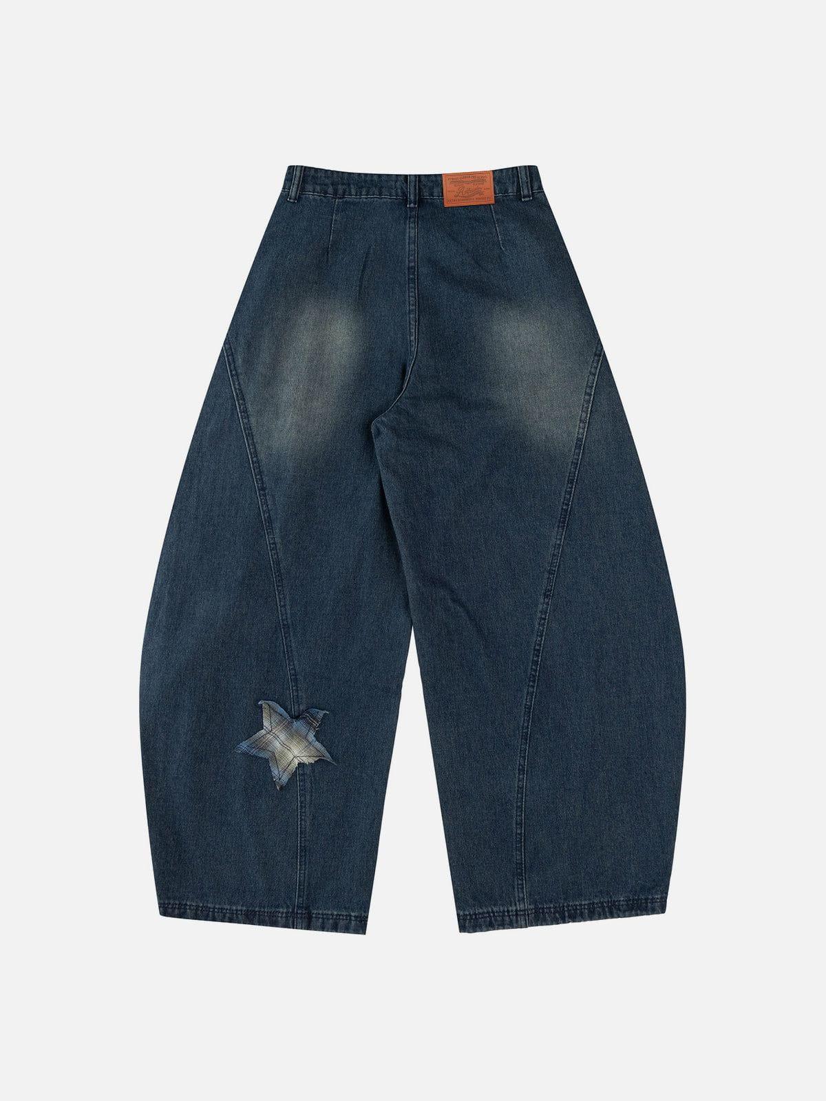 Aelfric Eden Applique Star Baggy Barrel Jeans Product Image
