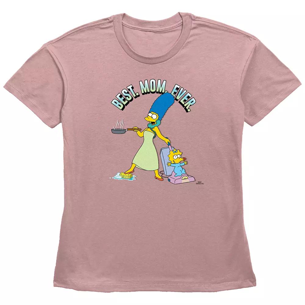 Women's The Simpsons Best Mom Ever Basic Fit Graphic Tee,  Product Image