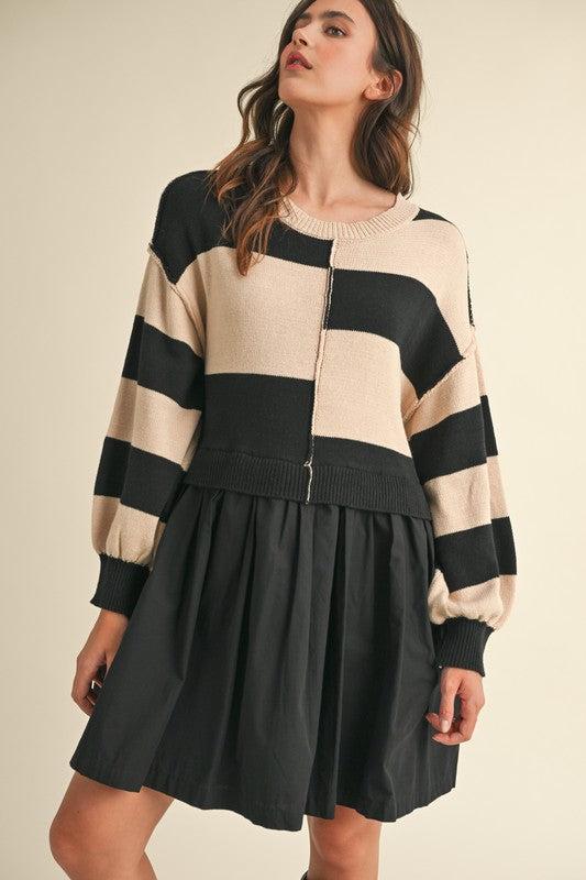 Sweater Knit Top Comfy Dress Product Image