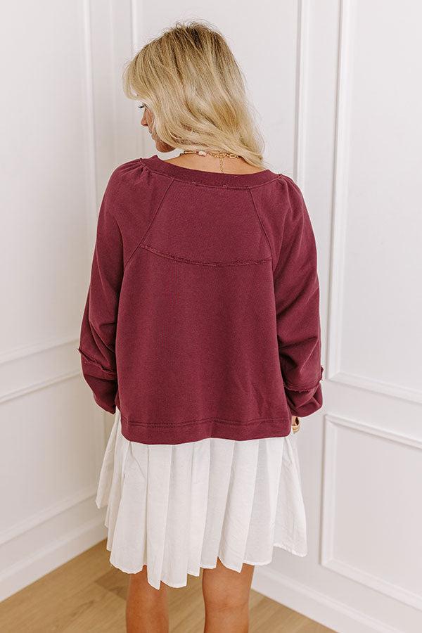 Cool Breeze Mini Dress in Mulled Wine Product Image