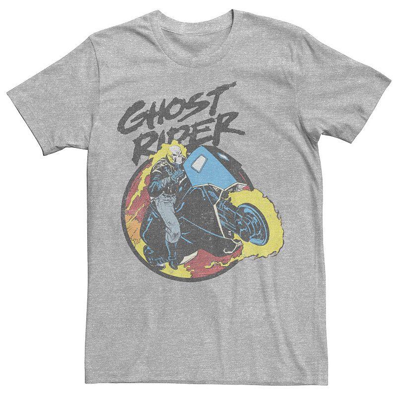 Men's Marvel Ghost Rider Circle Portrait Action Shot Tee,  Product Image