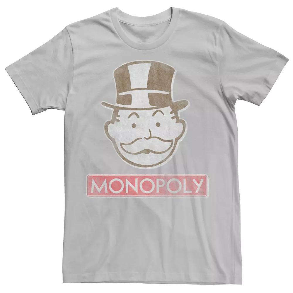 Men's Monopoly Man Classic Look Graphic Tee, Size: Small, Silver Product Image