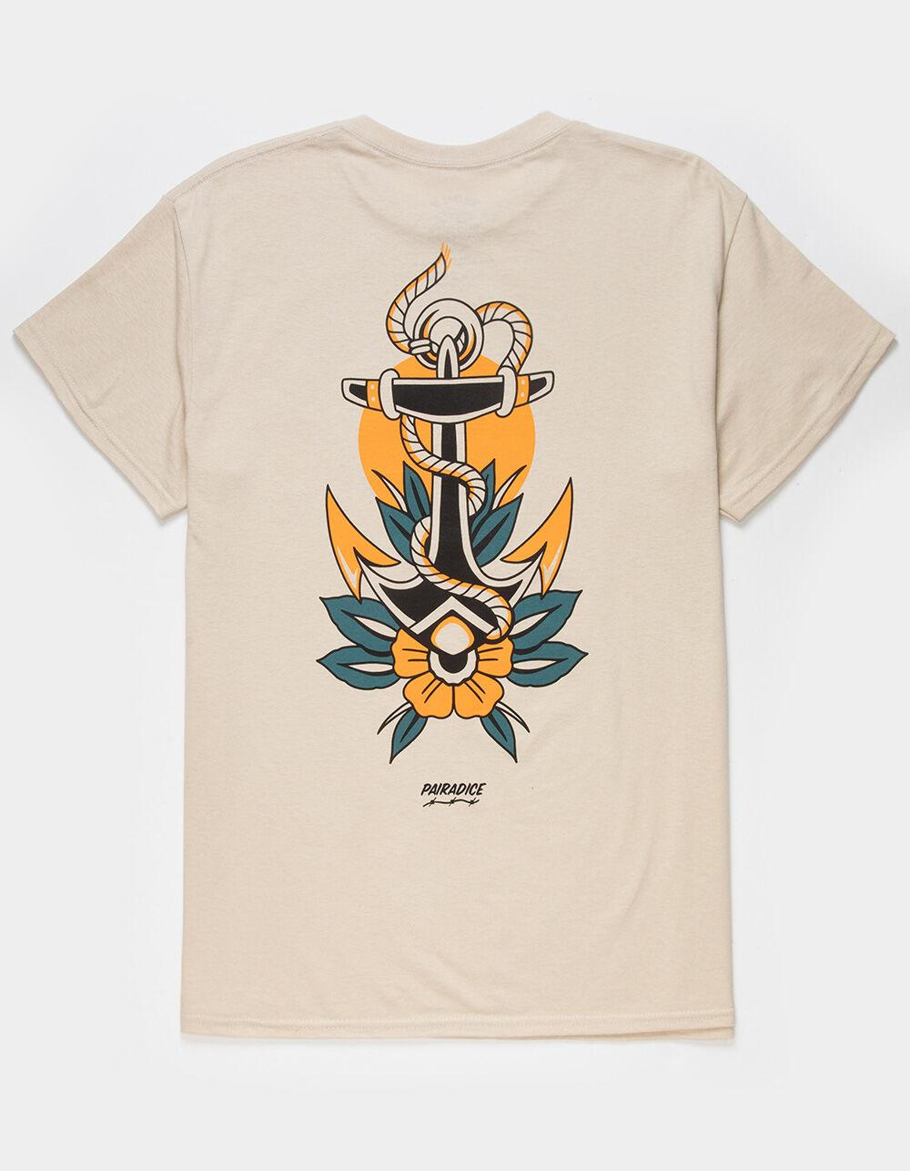 WELCOME TO PAIRADICE Anchor Mens Tee - SAND Product Image