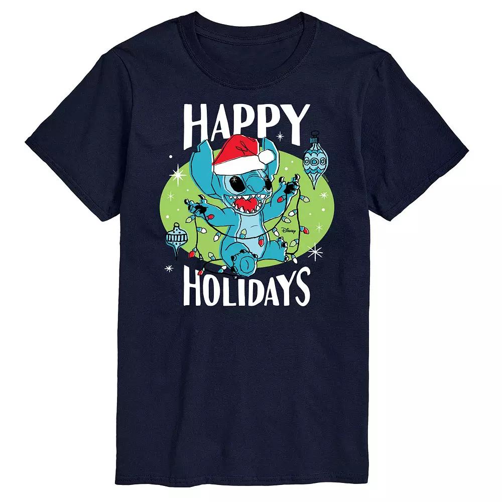 Disney's Lilo & Stitch Big & Tall Happy Holidays Graphic Tee, Men's,  Product Image