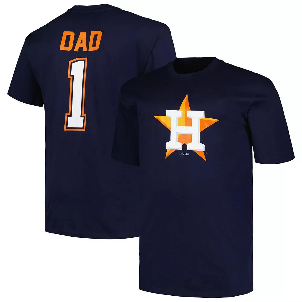 Men's Profile Navy Houston Astros Big & Tall #1 Dad T-Shirt,  Product Image
