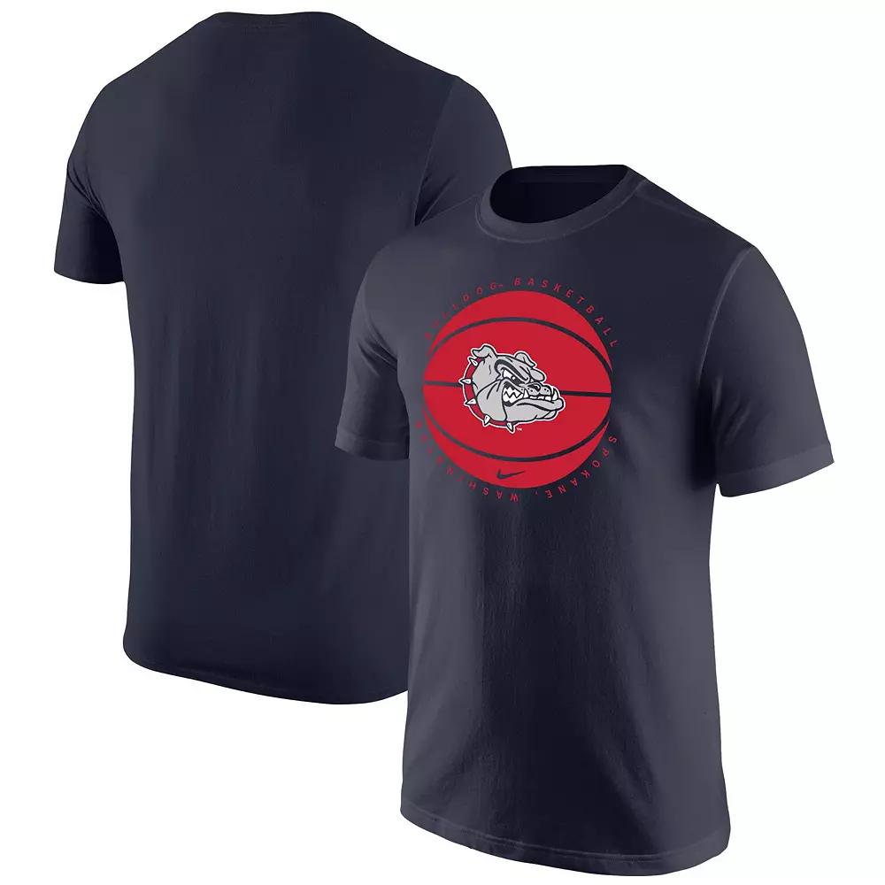 Men's Nike Navy Gonzaga Bulldogs Basketball Logo T-Shirt,  Product Image