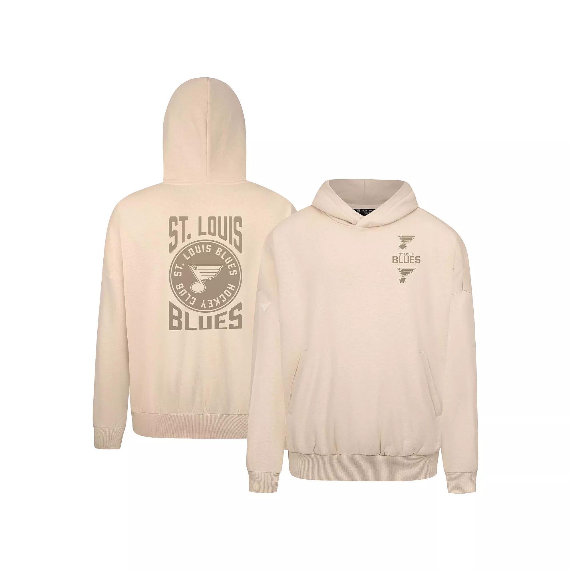 Men's Levelwear Cream St. Louis Blues Contact Stamp Pullover Hoodie,  Product Image