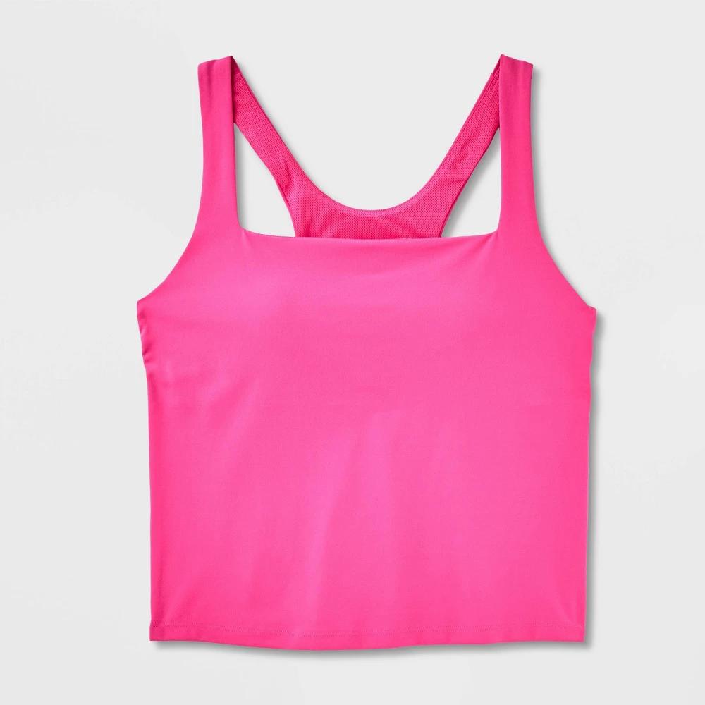 Women's Everyday Soft Square Neck Support Tank Top - All In Motion™ Berry XS Product Image