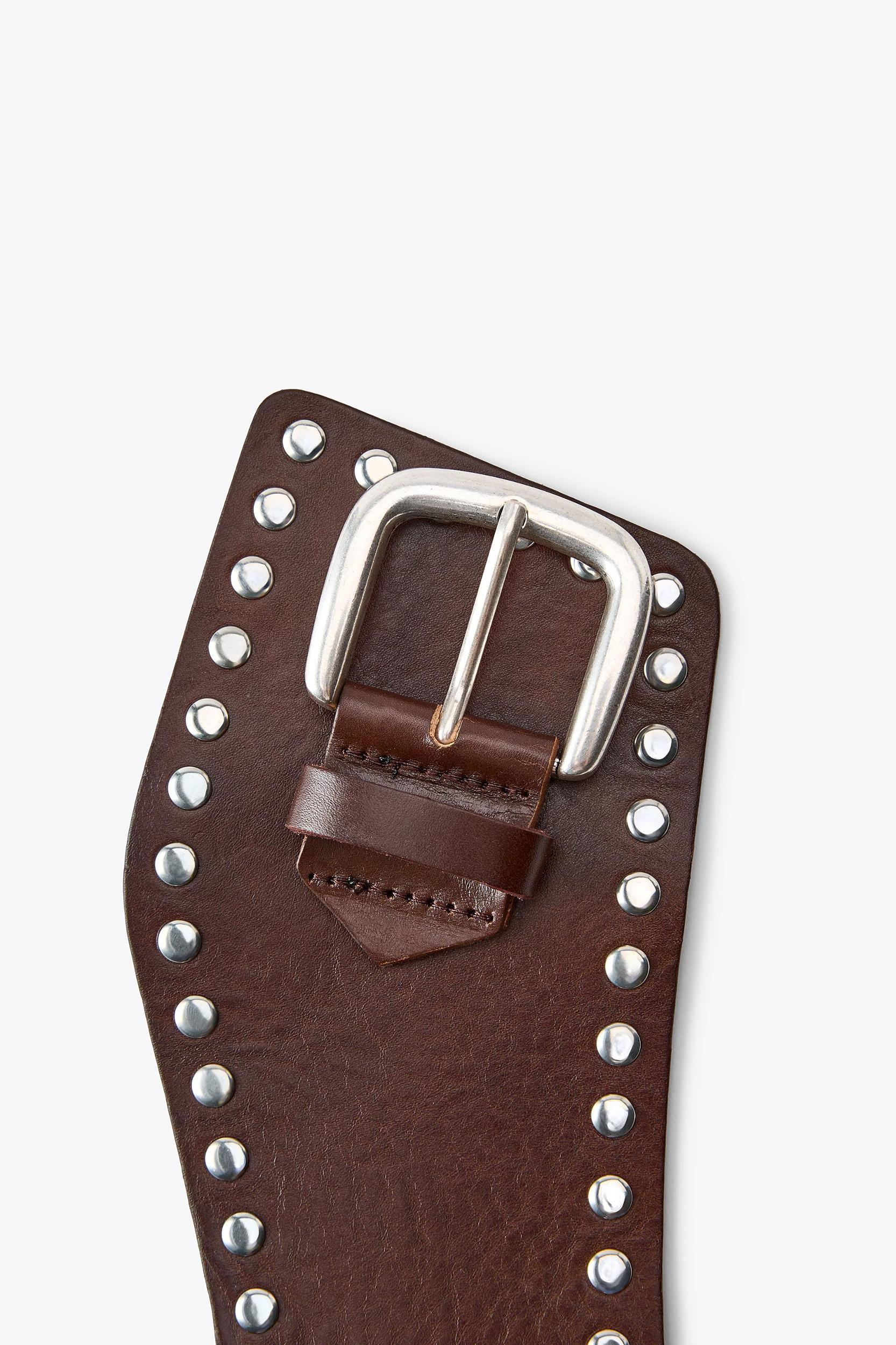 STUDDED LEATHER SASH BELT Product Image