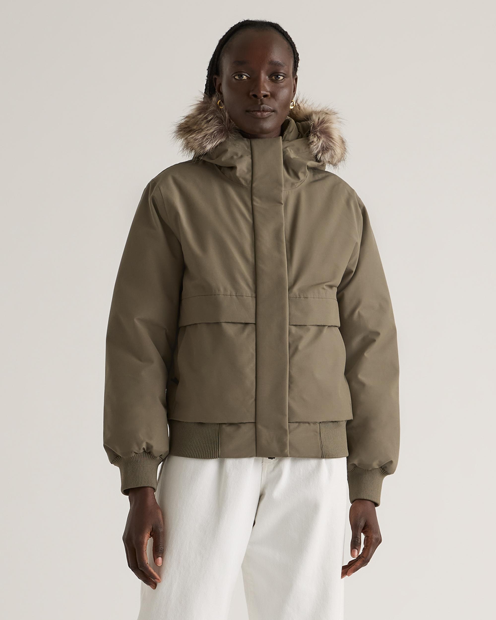 Quince | Women's Responsible Down Hooded Short Parka Size XS, Recycled Polyester Product Image