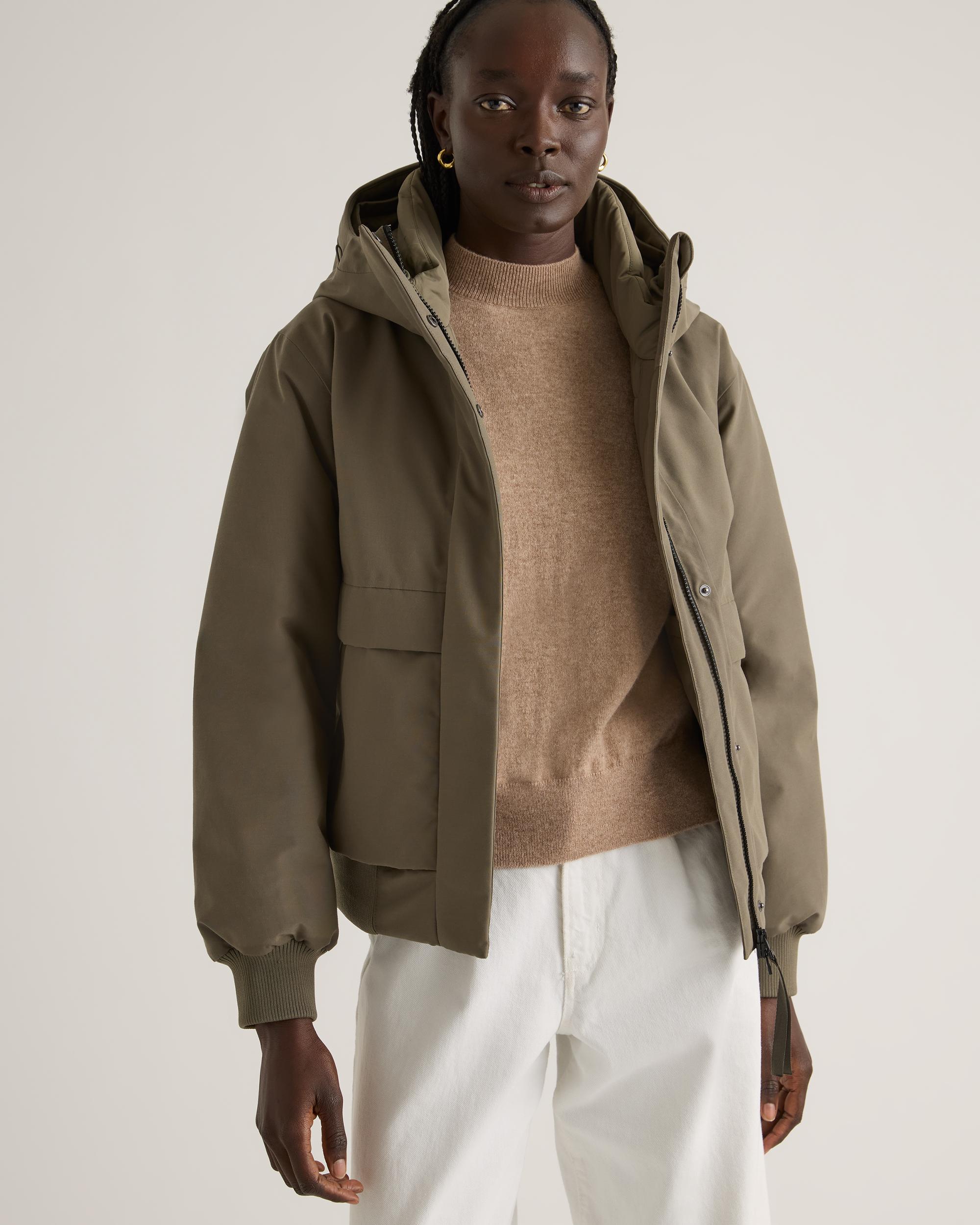 Quince | Women's Responsible Down Hooded Short Parka Size XS, Recycled Polyester Product Image