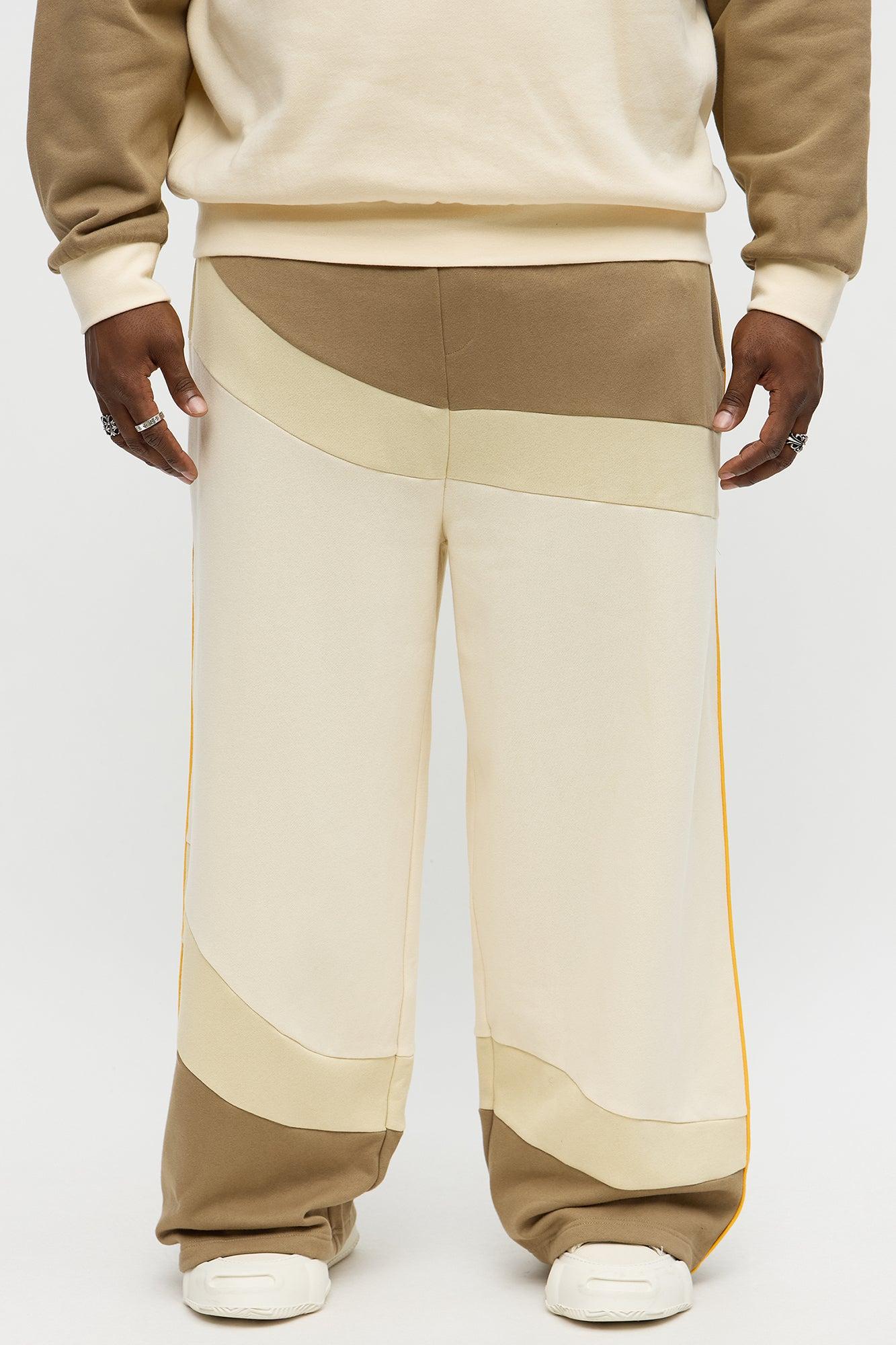 Been A Player Colorblock Sweatpant - Tan/Multi Male Product Image