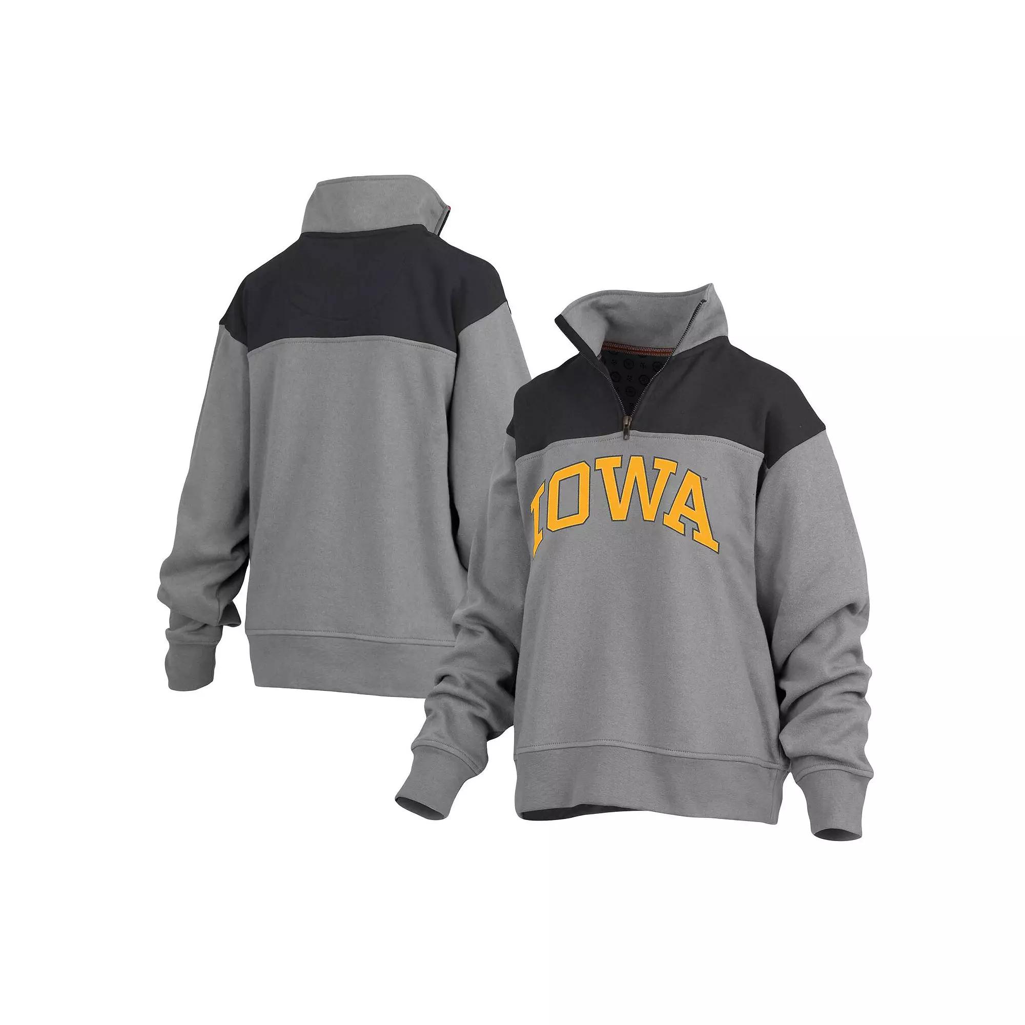 Women's Pressbox Gray Michigan State Spartans Avon Fleece Quarter-Zip Jacket,  Product Image