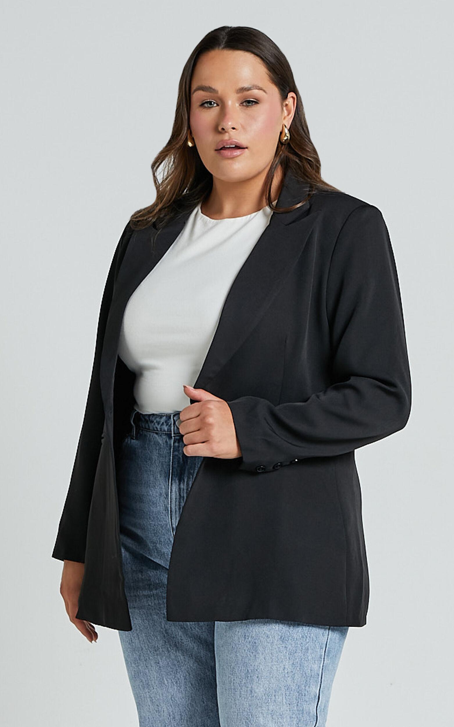 Hermie Blazer - Single Breasted Blazer in Black Product Image