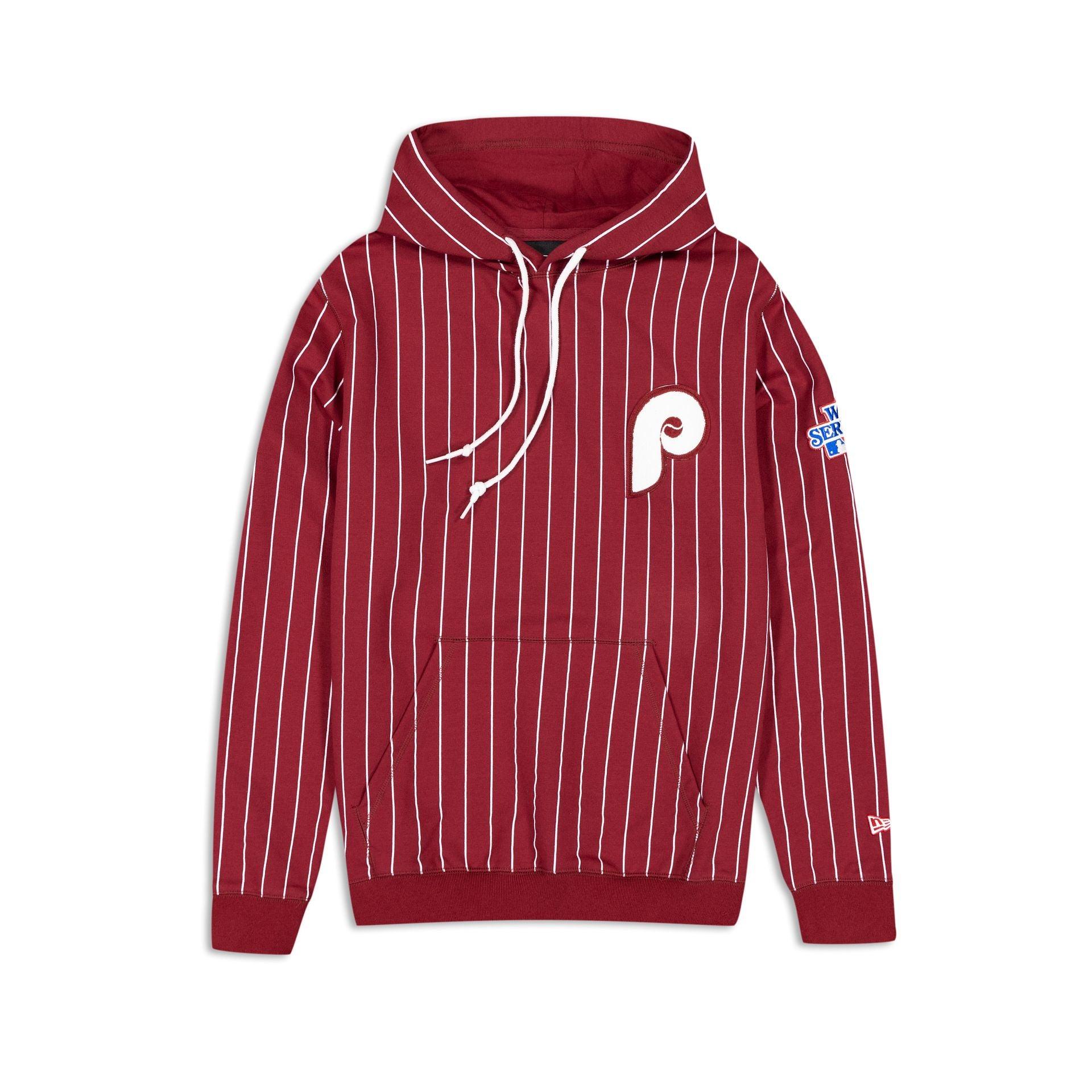 Philadelphia Phillies Logo Select Pinstripe Hoodie Male Product Image