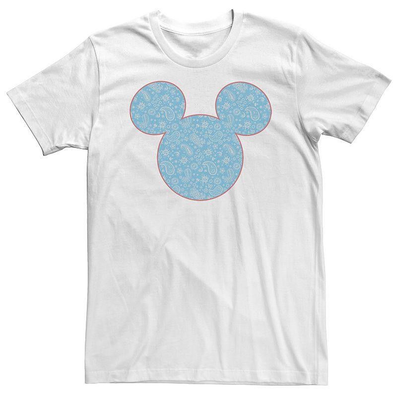 Big & Tall Disney Mickey & Friends Mickey Mouse Blue Paisley Fill Tee, Mens Product Image