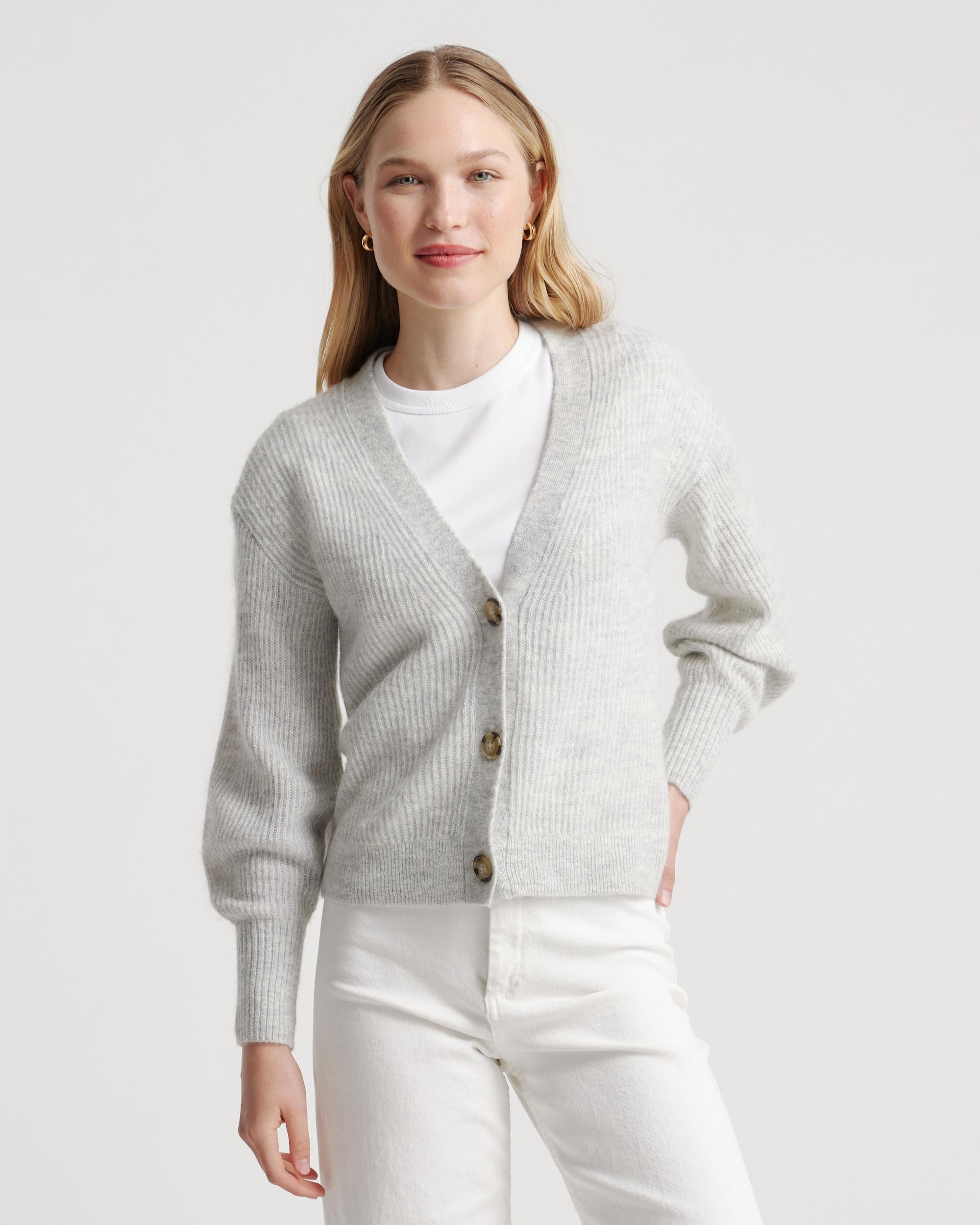 Quince | Women's Alpaca Cropped Cardigan Sweater Size XS Product Image