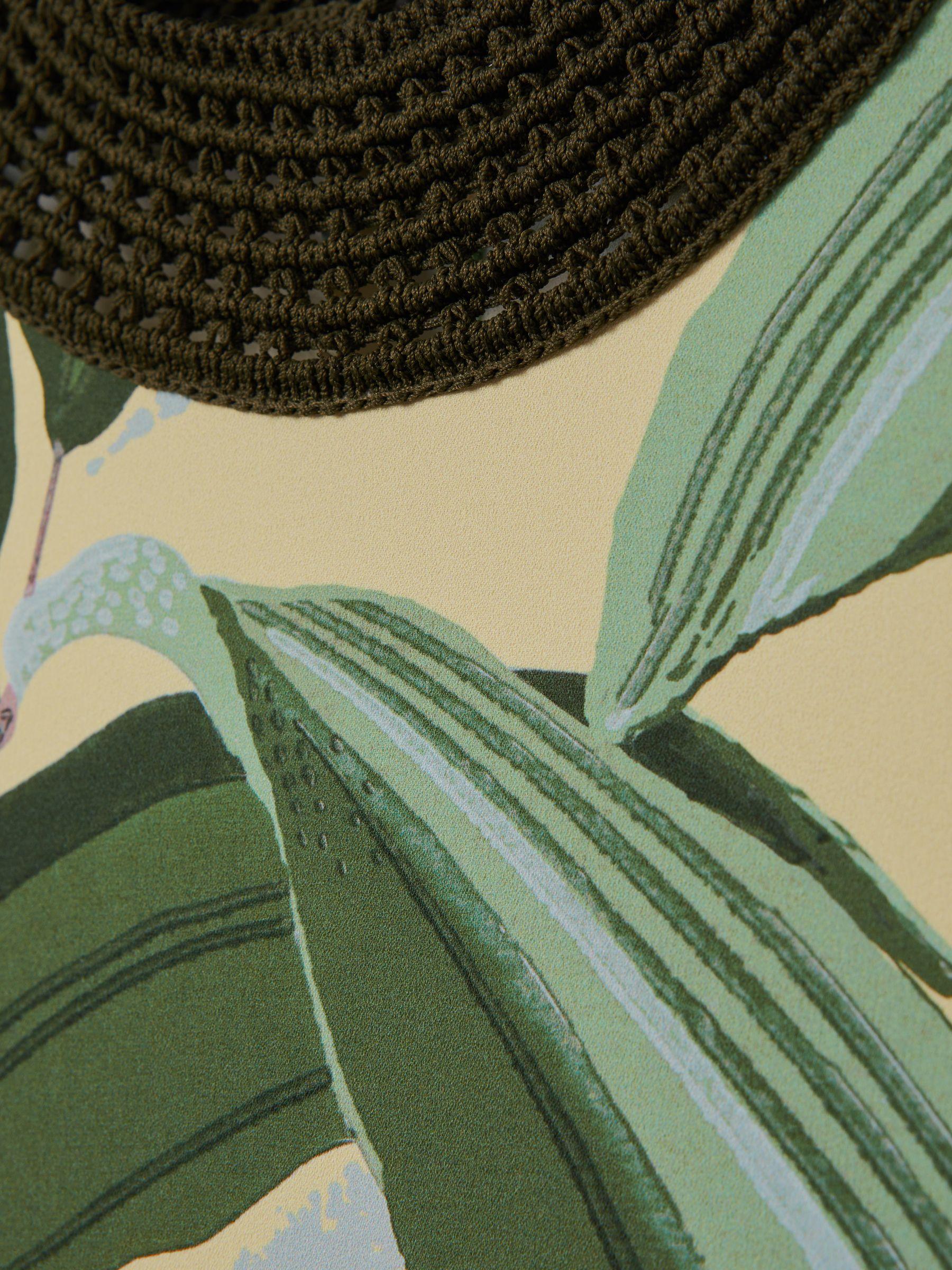 Florere Printed High Neck Maxi Dress in Pale Yellow Product Image