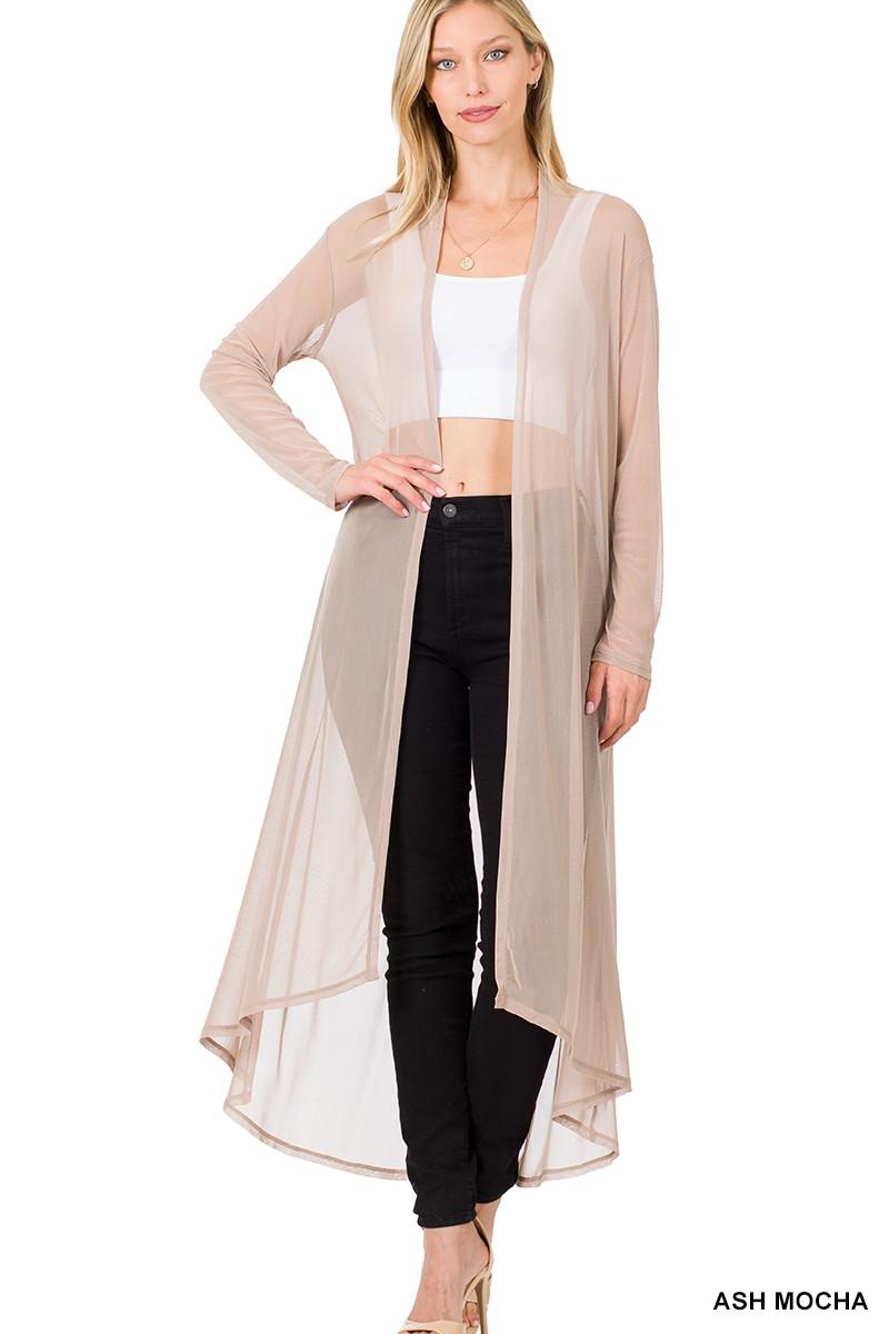 Mesh Open Front Cardigan Product Image