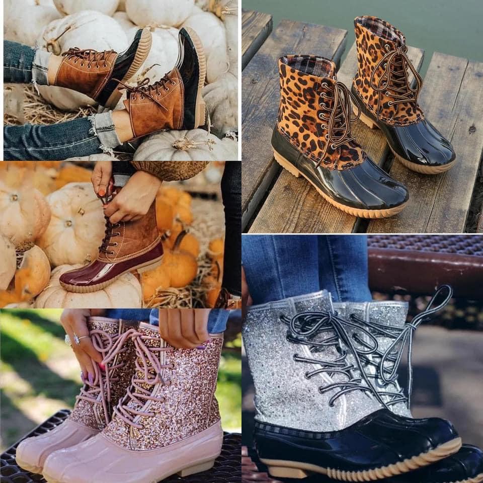 11120   Lace-Up & Slip-On Duck Boots Product Image
