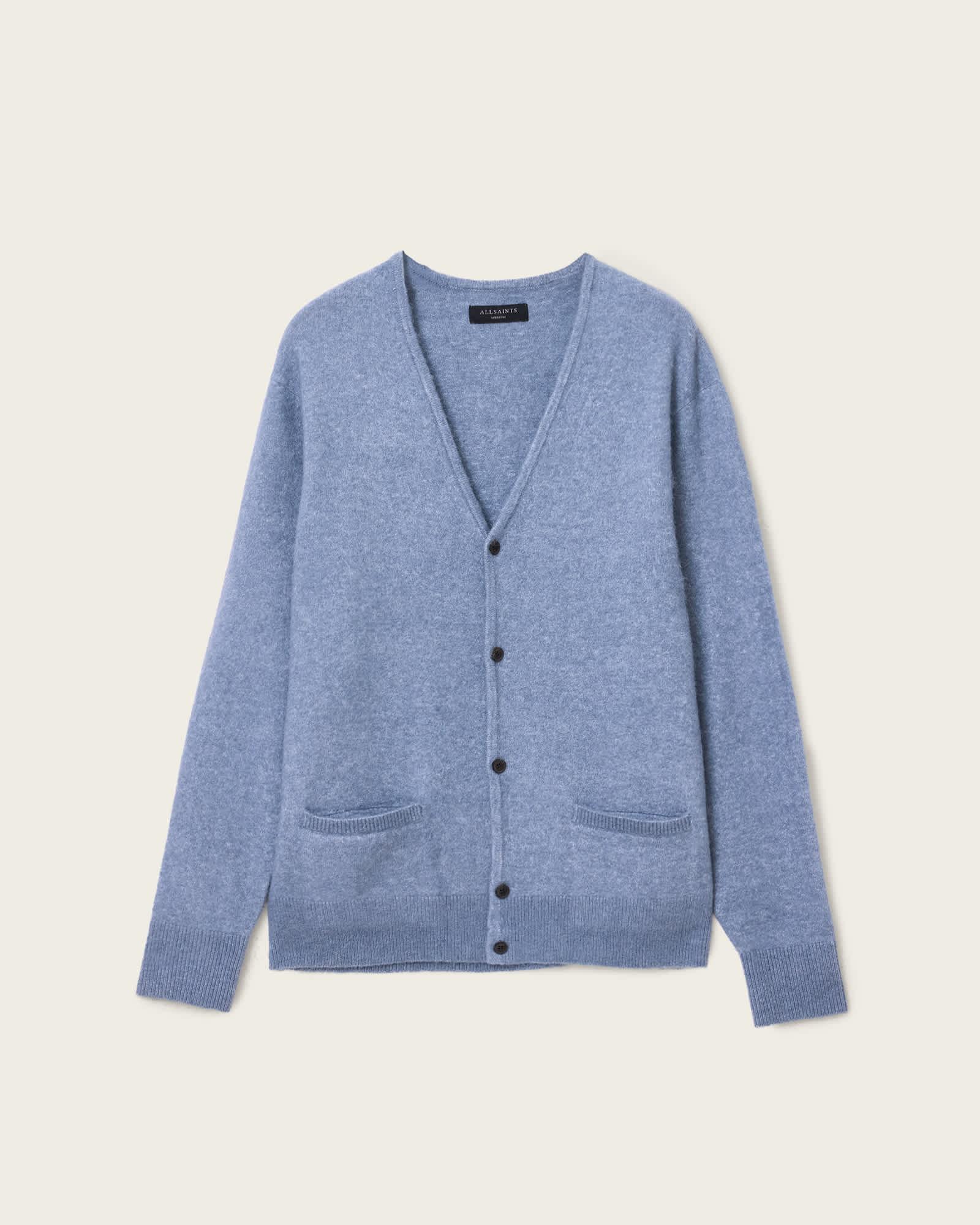Renn Wool Blend Cardigan DAMSON BLUE | ALLSAINTS US Product Image