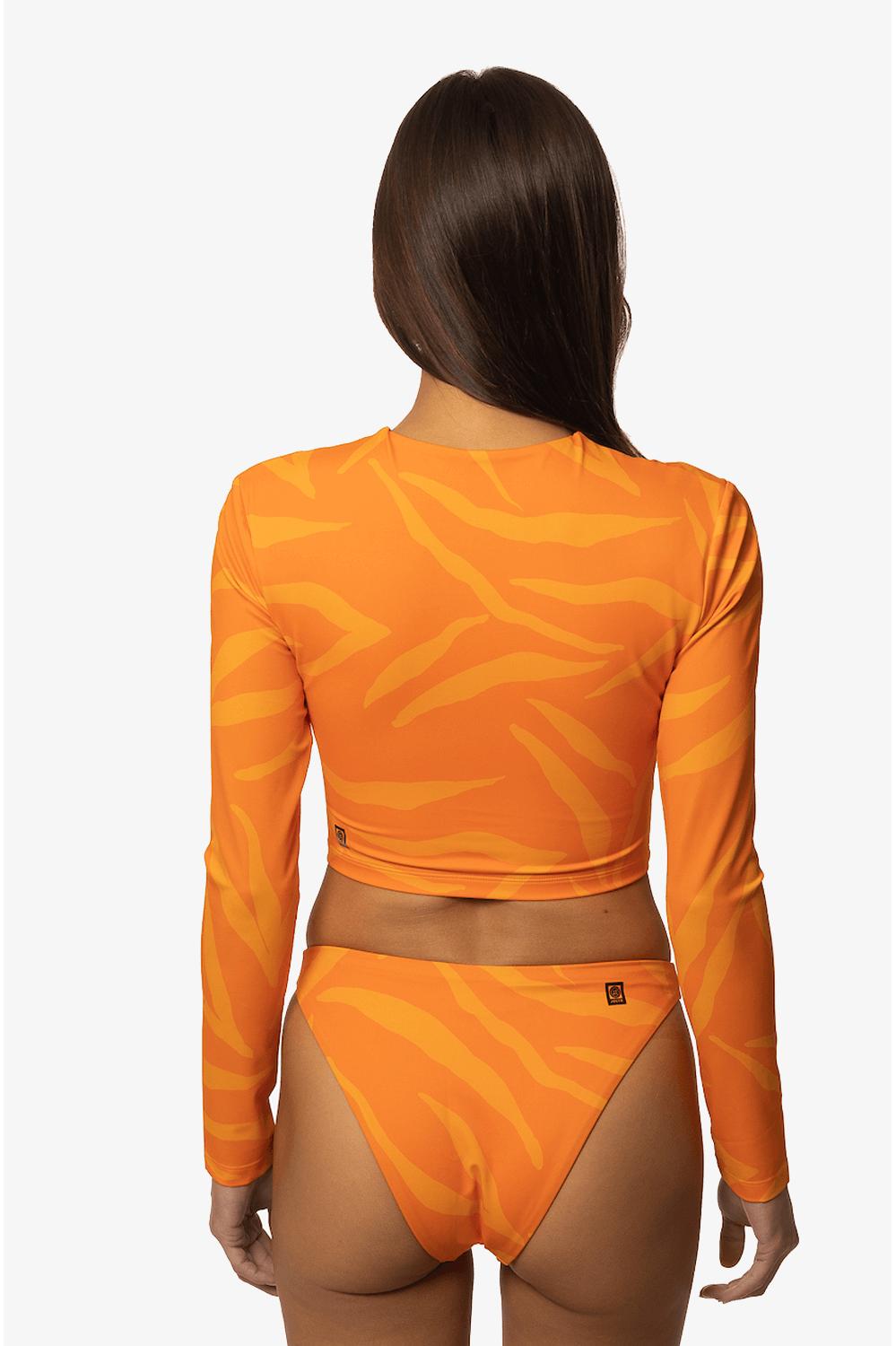 Taranaki Long Sleeved Crop Cut-Out Rashguard - Pyramid Female Product Image